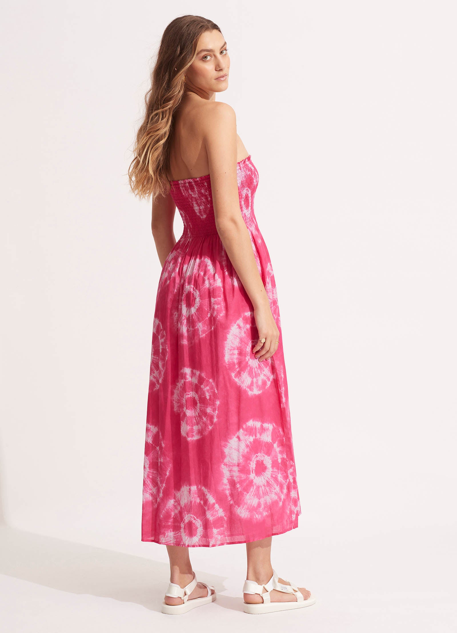 Tie Dye Maxi Skirt/Dress - Rose Pink - Rose Pink view 5
