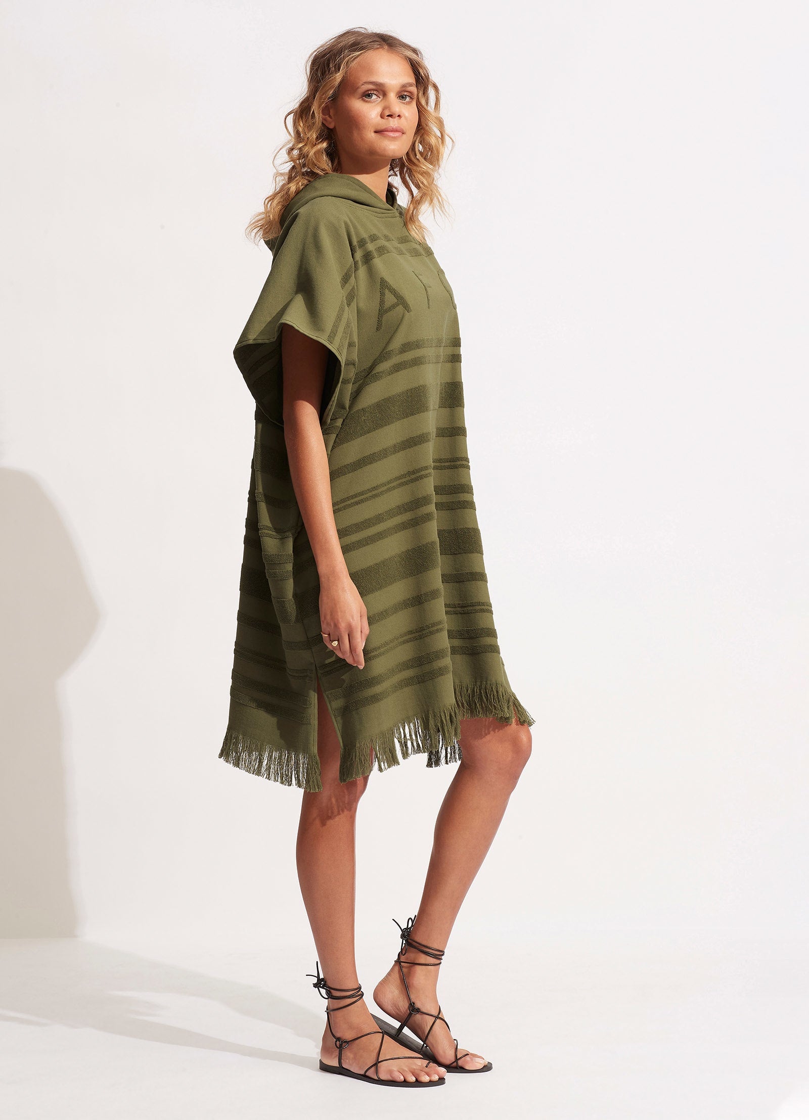 Towel Poncho - Avocado - Avocado view 3