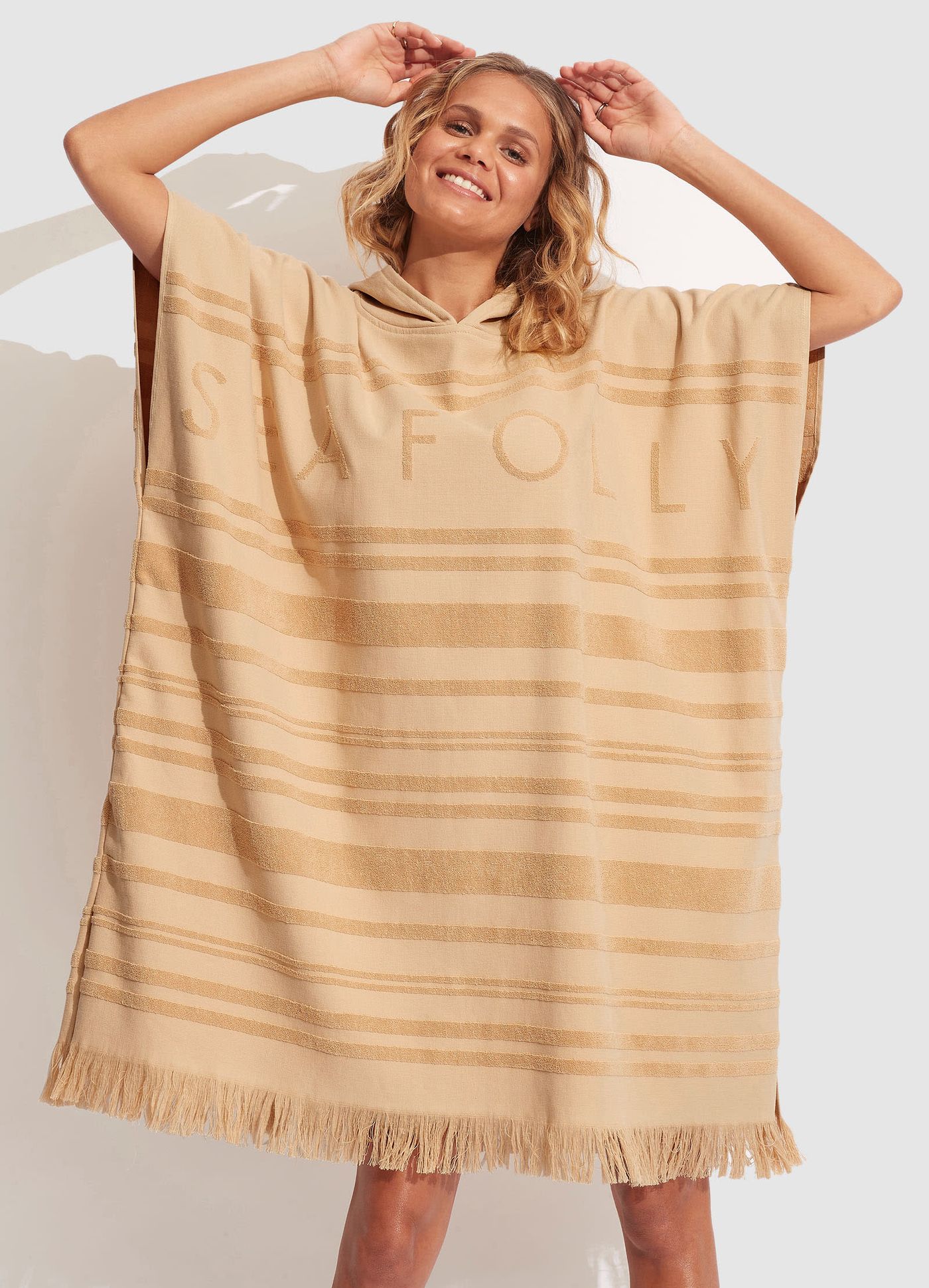 Towel Poncho - Camel - Camel