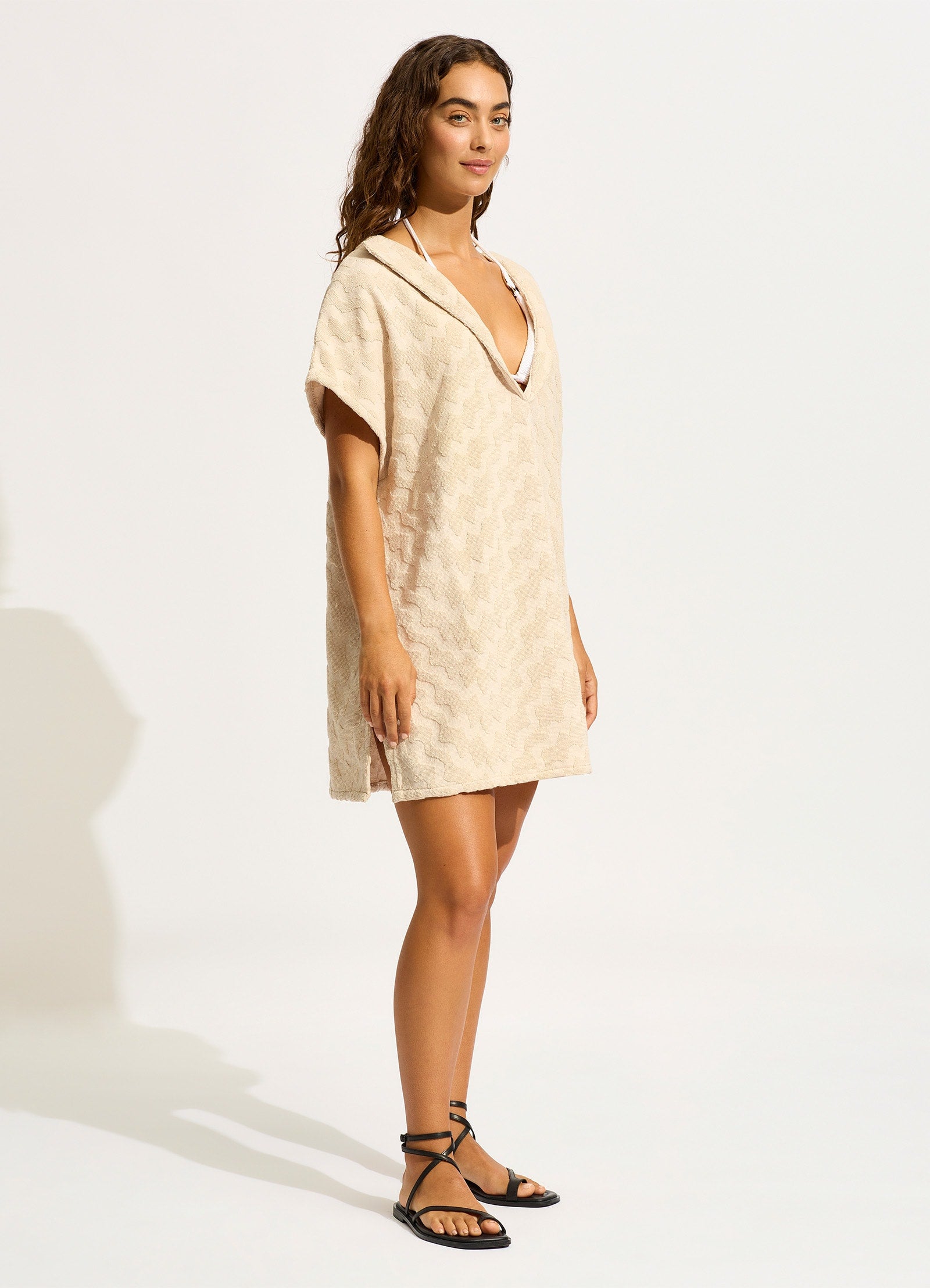 Towel Poncho - Sand - Sand view 2