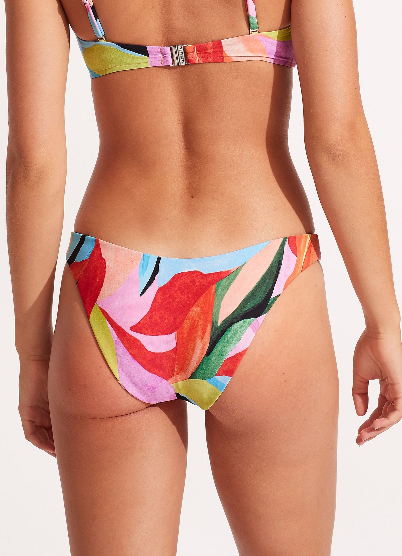 Tropfest Reversible High Cut Bikini Bottom - Aquamarine - Aquamarine view 9