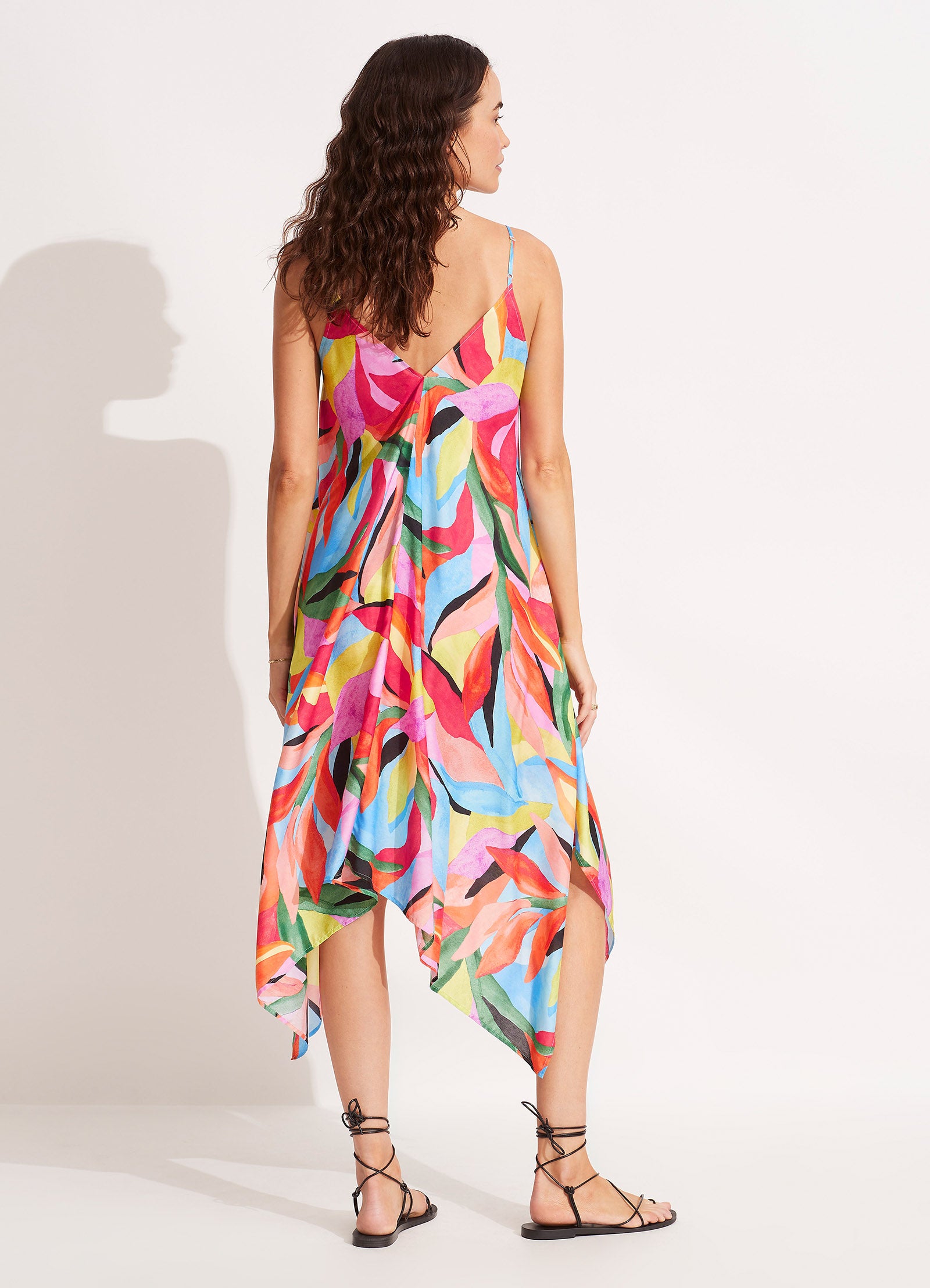 Tropfest Scarf Dress - Aquamarine - Aquamarine view 4