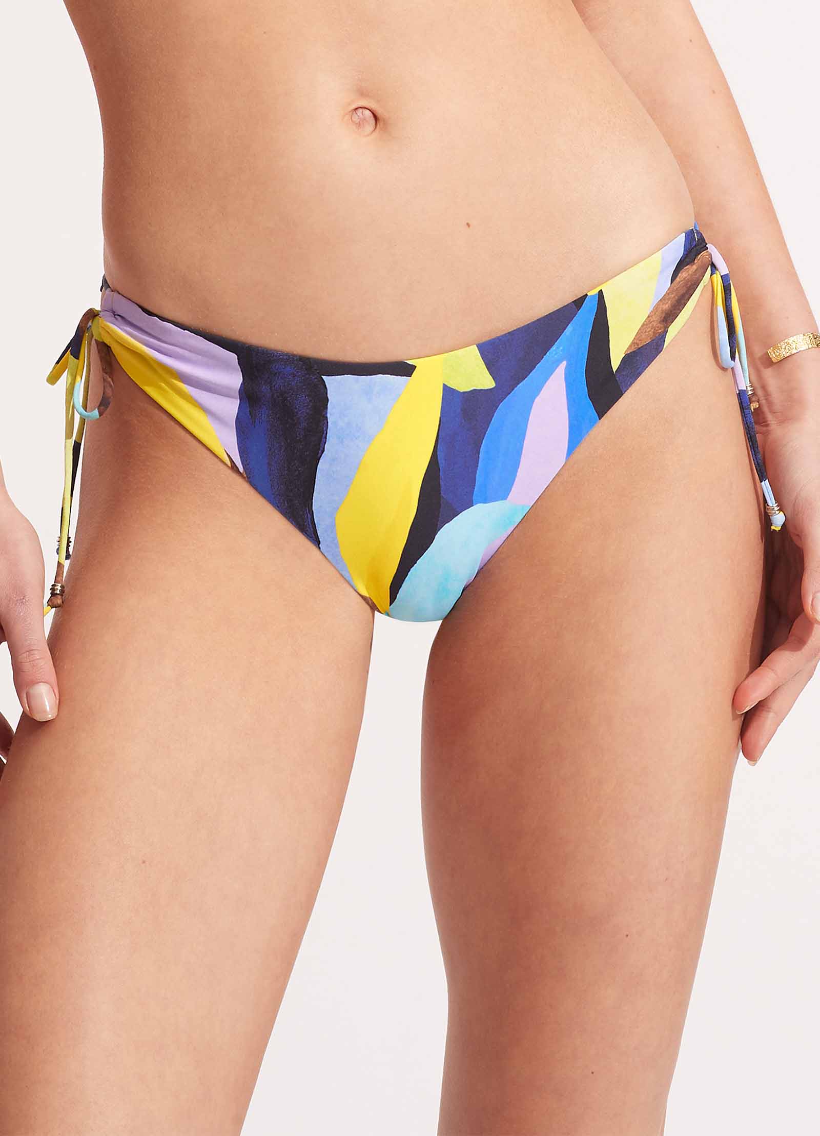 Tropfest Tie Side Bikini Bottom - True Navy - True Navy view 2