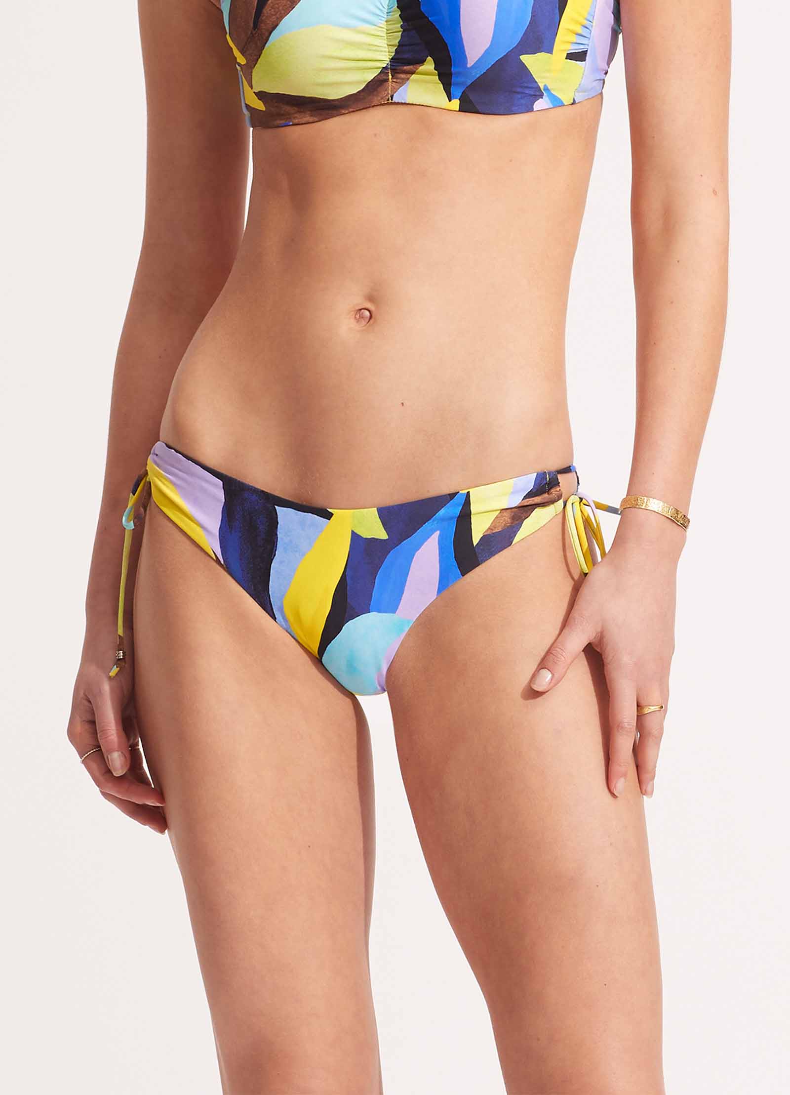 Tropfest Tie Side Bikini Bottom - True Navy - True Navy view 3