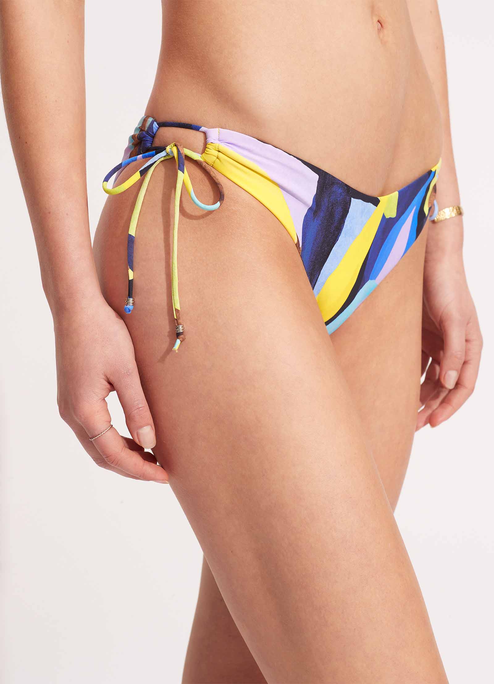 Tropfest Tie Side Bikini Bottom - True Navy - True Navy view 6