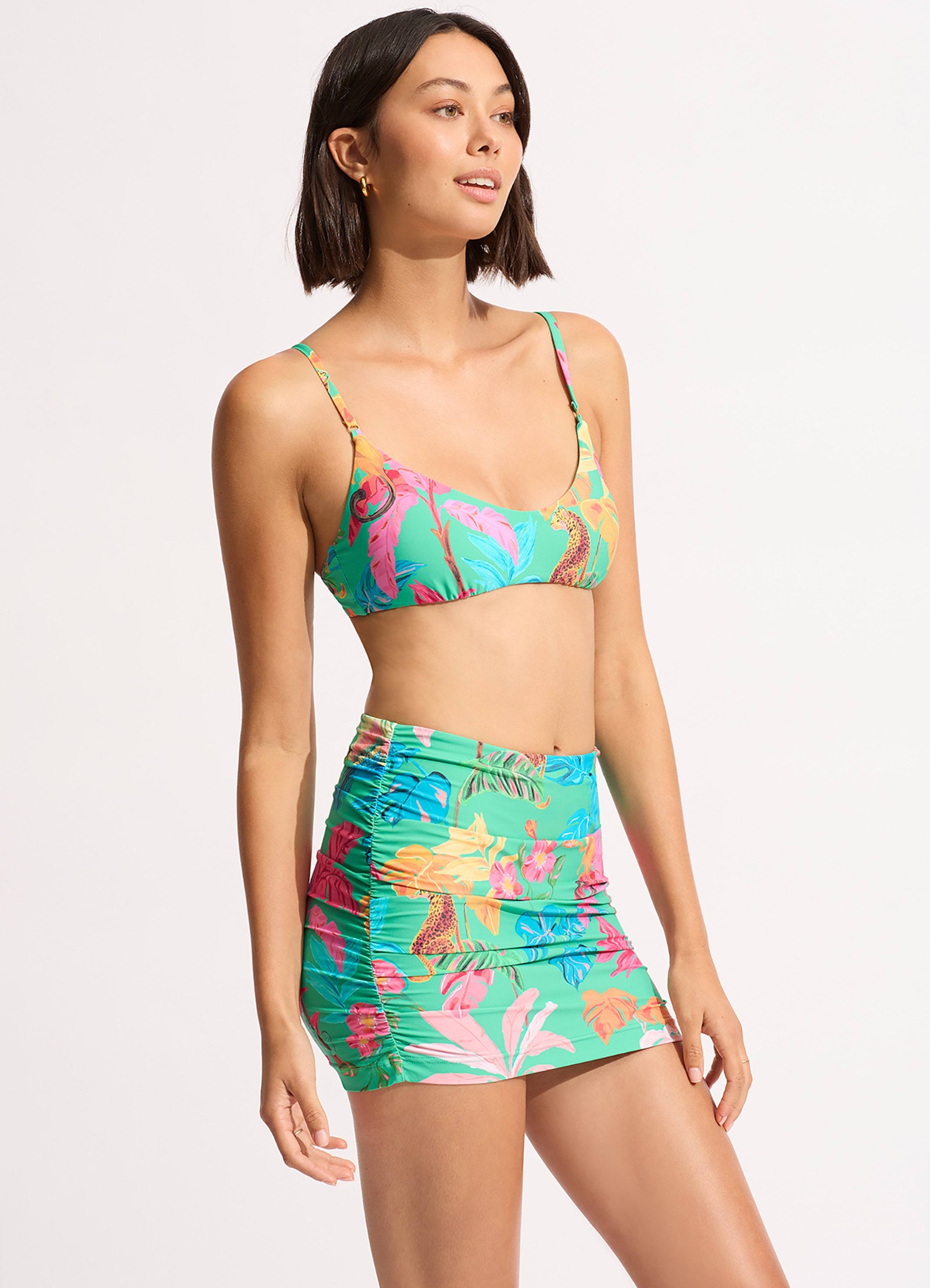 Tropica Bralette Bikini Top - Jade - Jade view 4