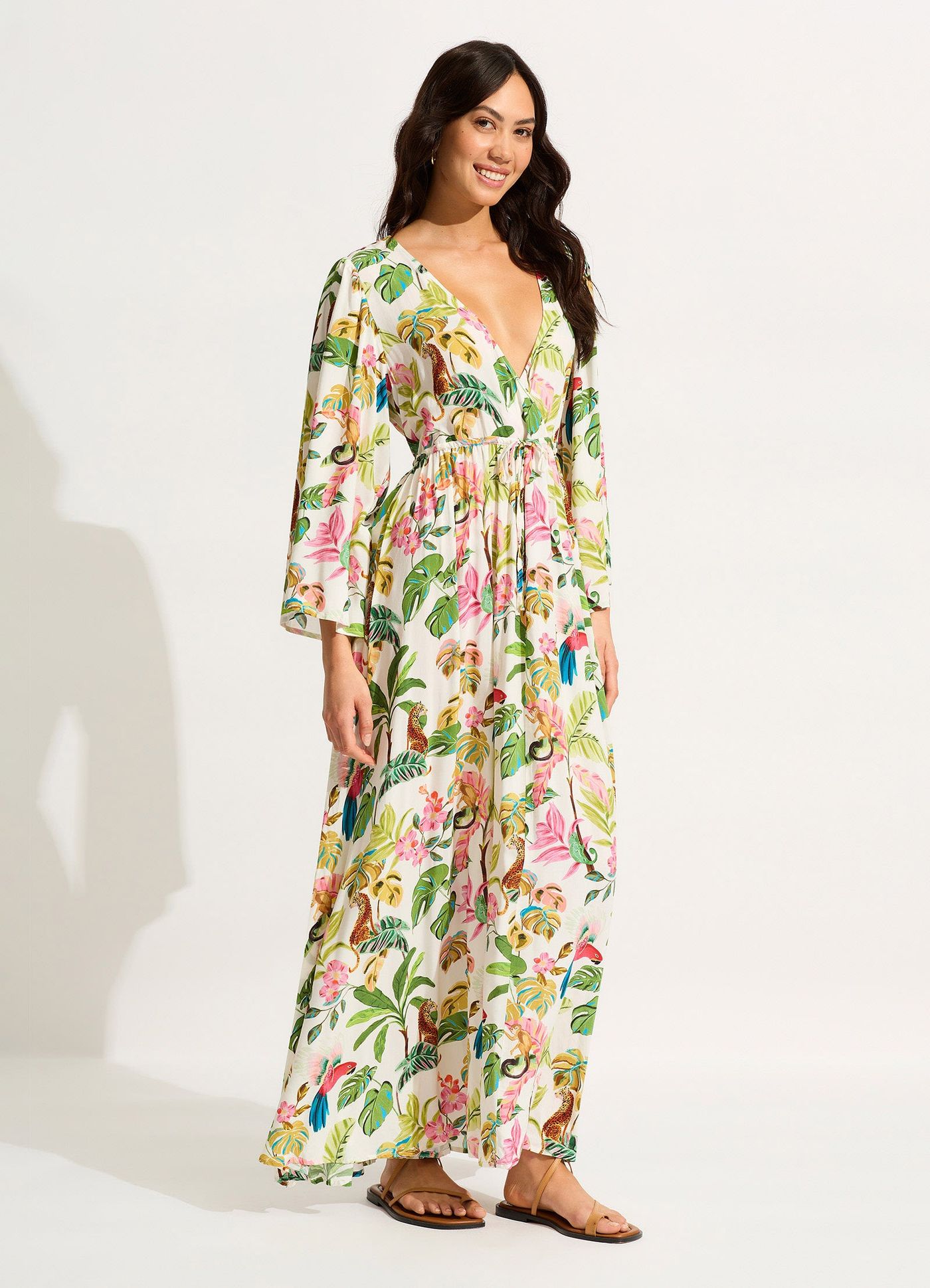Tropica Maxi Dress - Ecru - Ecru view 2