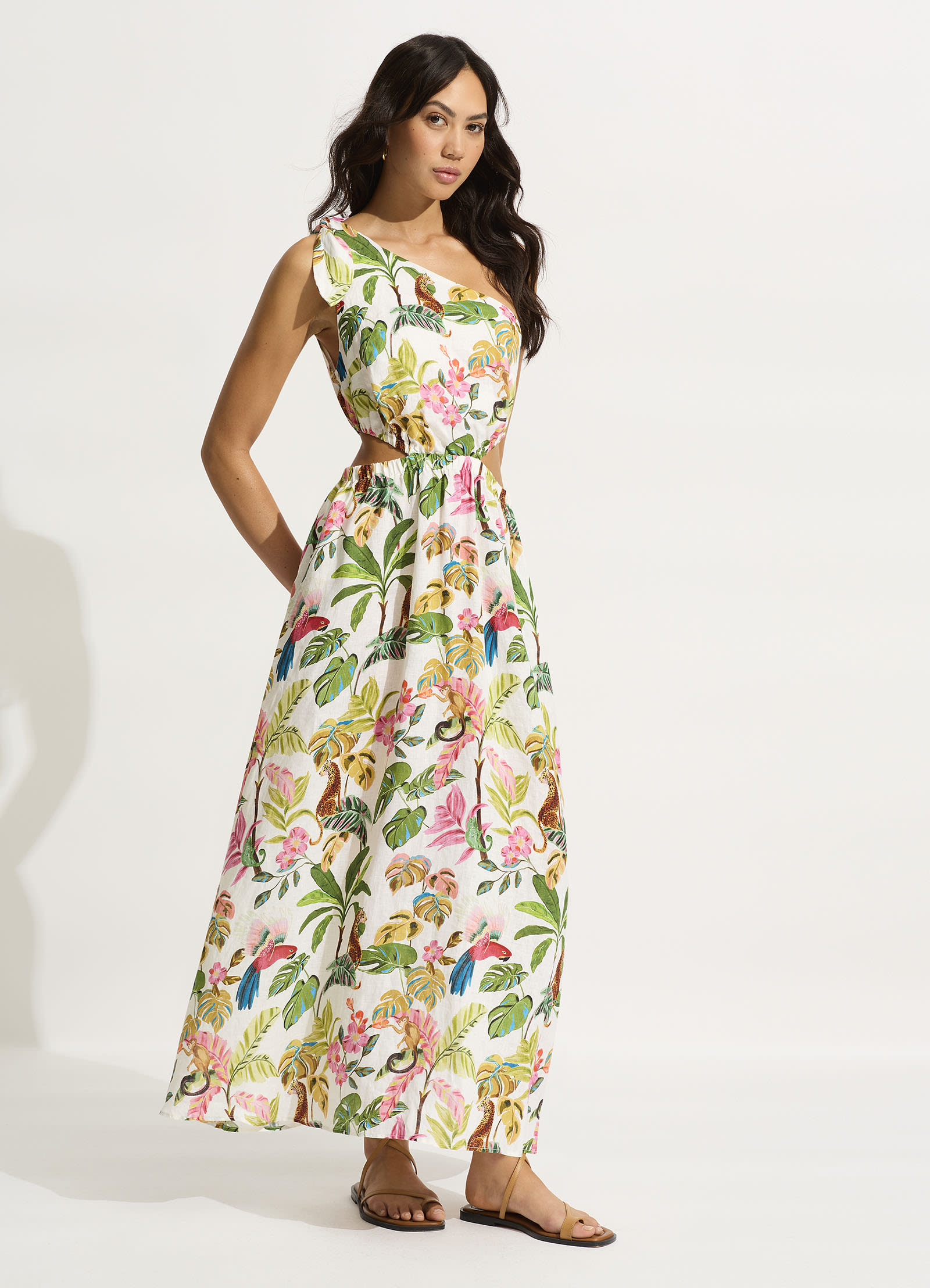 Tropica Midi Dress - Ecru - Ecru view 2