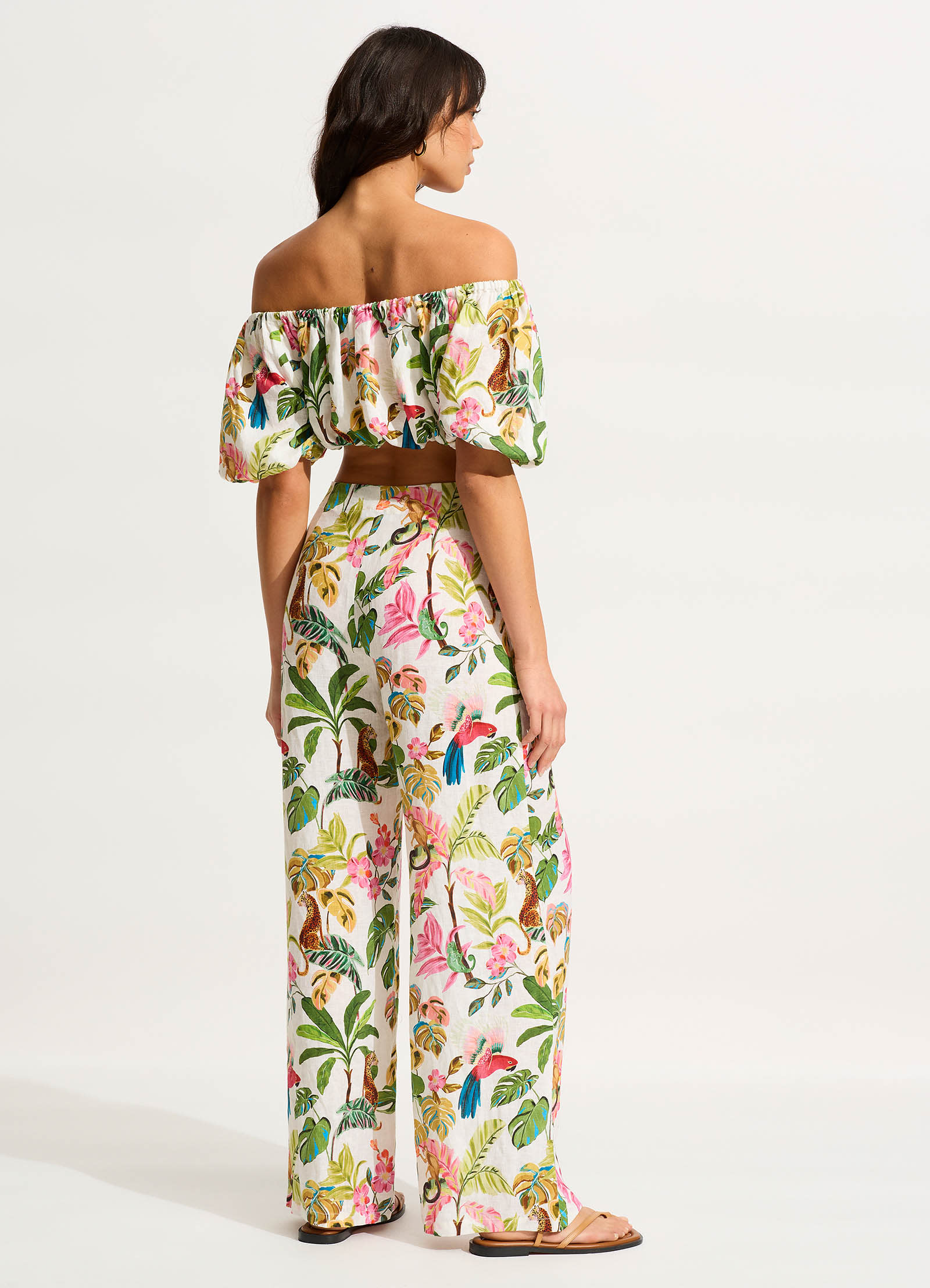 Tropica Off-Shoulder Top - Ecru - Ecru view 5