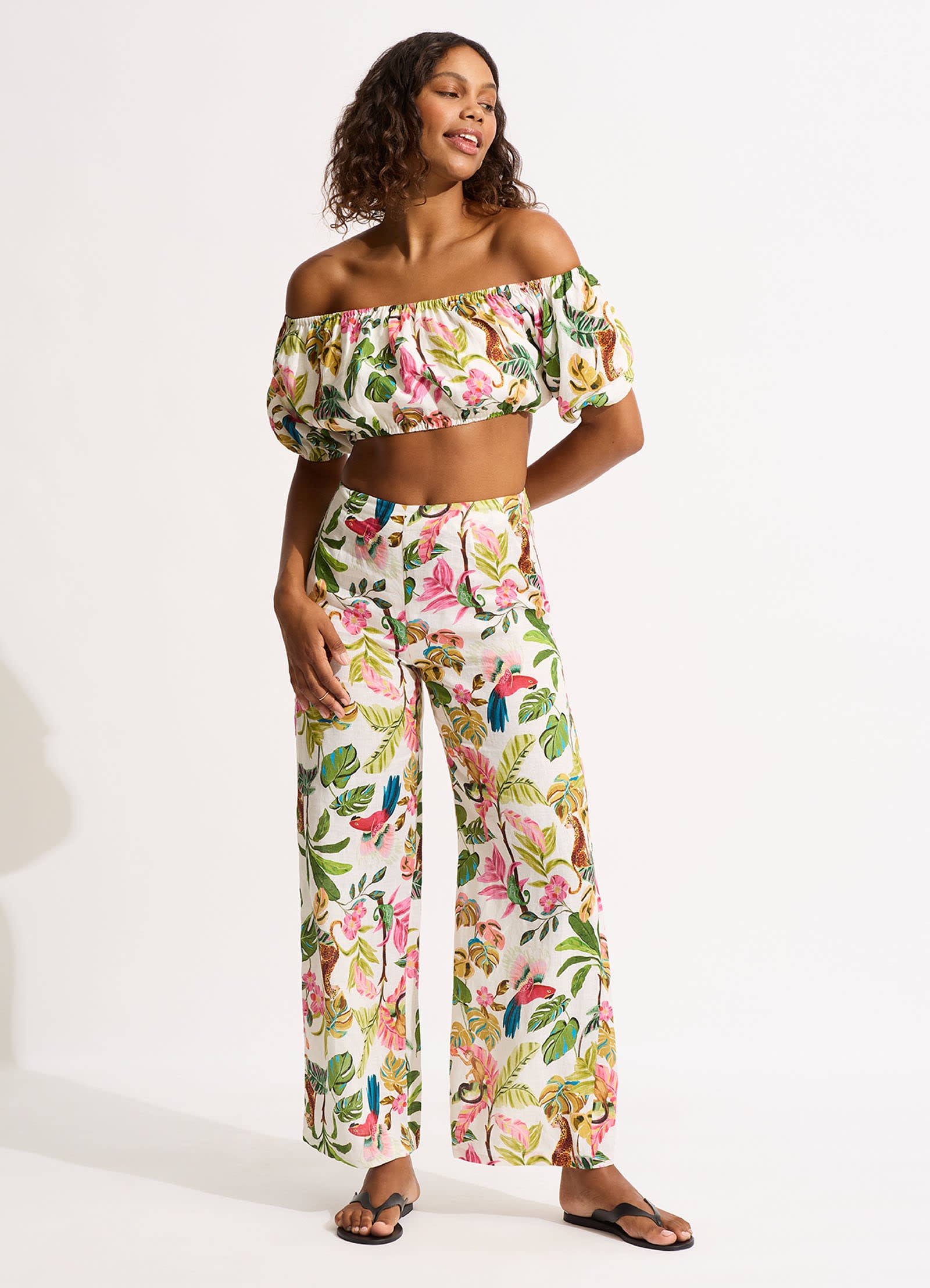 Tropica Pant - Ecru - Ecru view 2