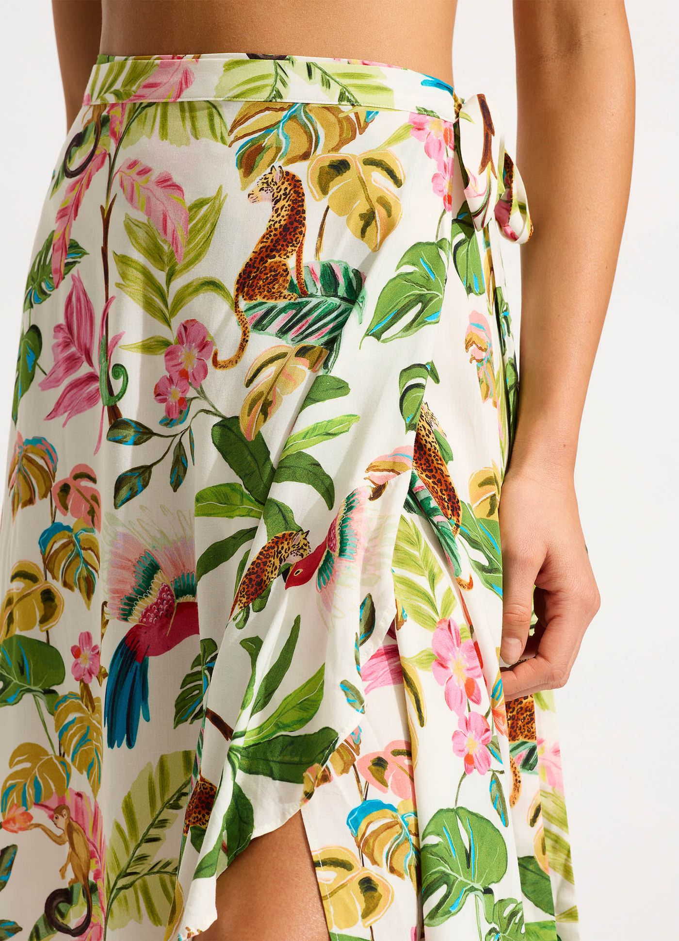 Tropica Wrap Skirt - Ecru - Ecru view 2
