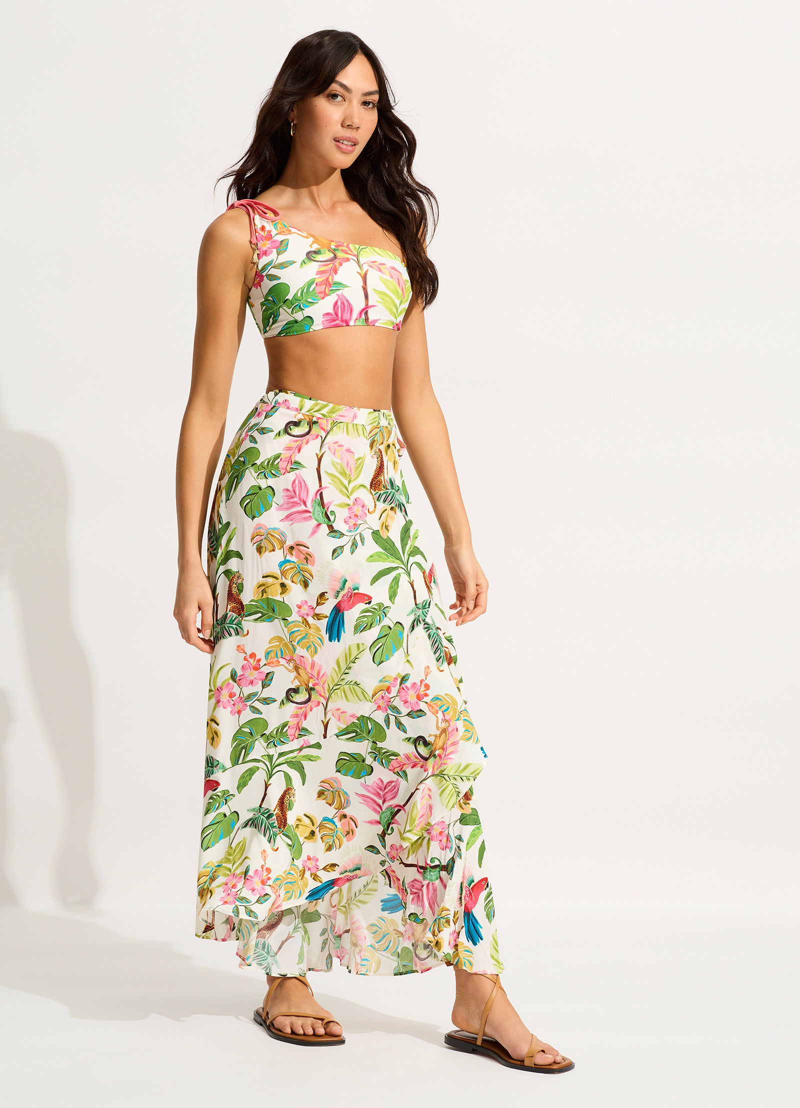 Tropica Wrap Skirt - Ecru - Ecru view 3