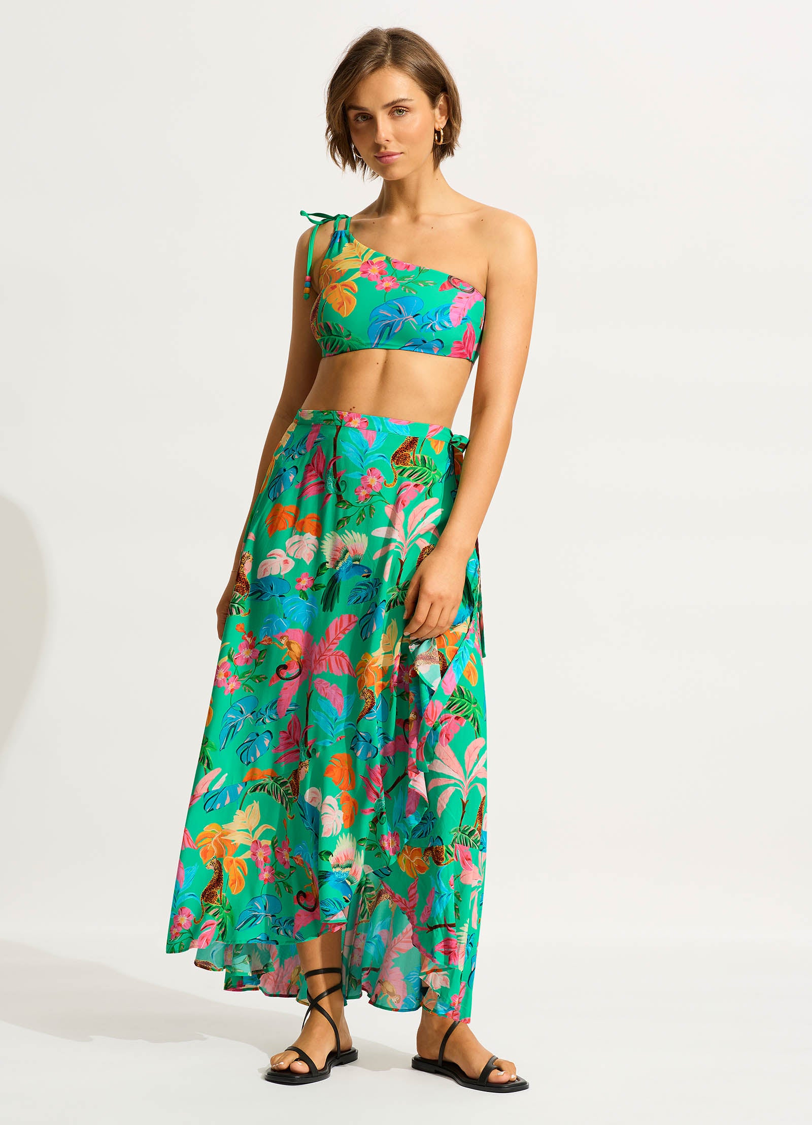 Tropica Wrap Skirt - Jade - Jade