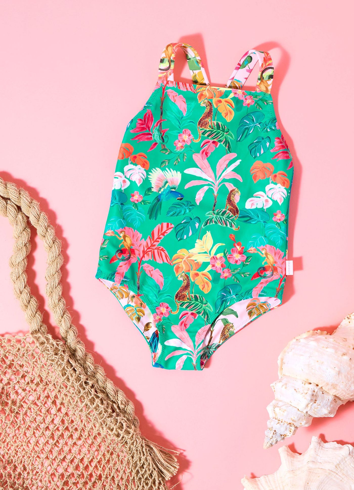 Tropical Dreams Girls Reversible One Piece - Tropical - Tropical