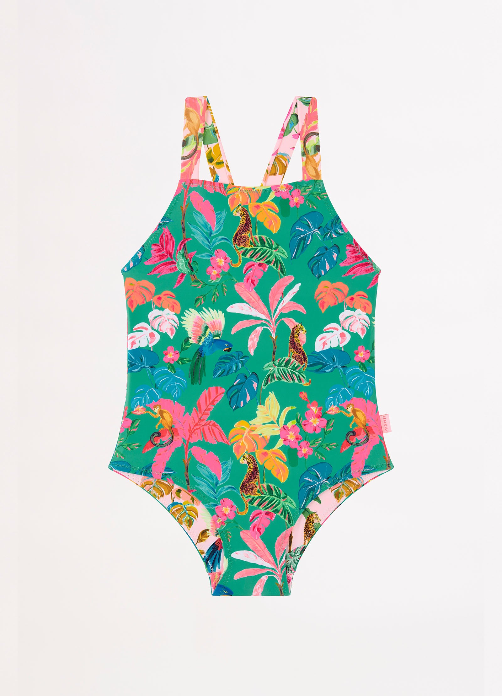 Tropical Dreams Girls Reversible One Piece - Tropical - Tropical view 3