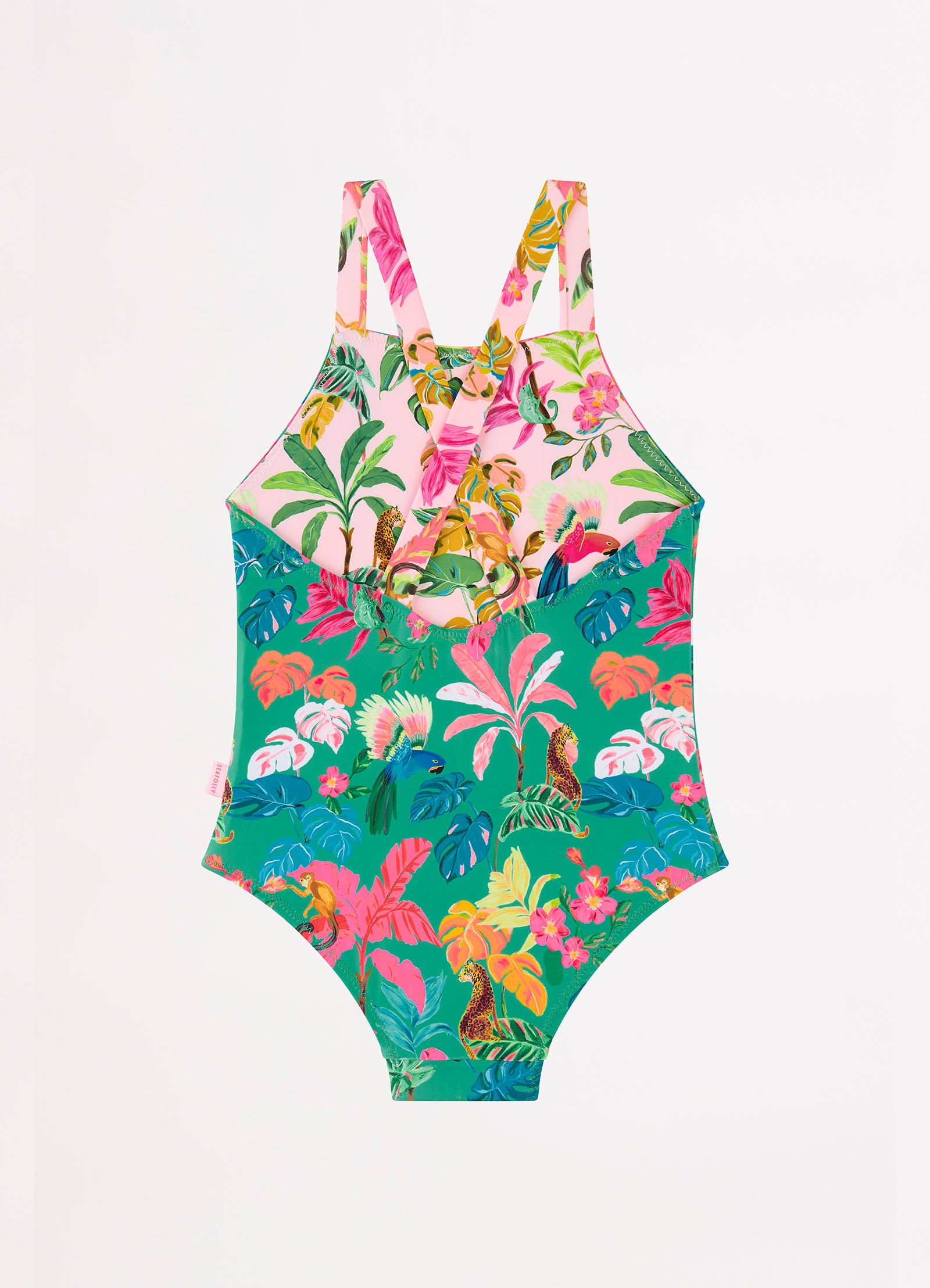 Tropical Dreams Girls Reversible One Piece - Tropical - Tropical view 4