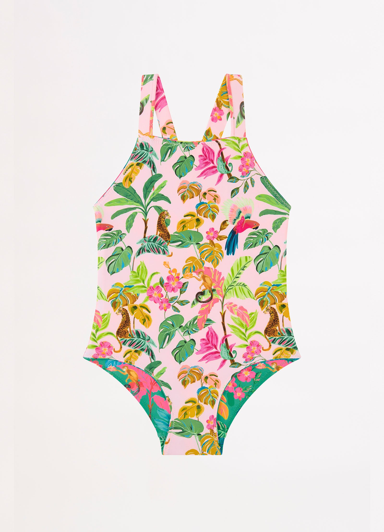 Tropical Dreams Girls Reversible One Piece - Tropical - Tropical view 5