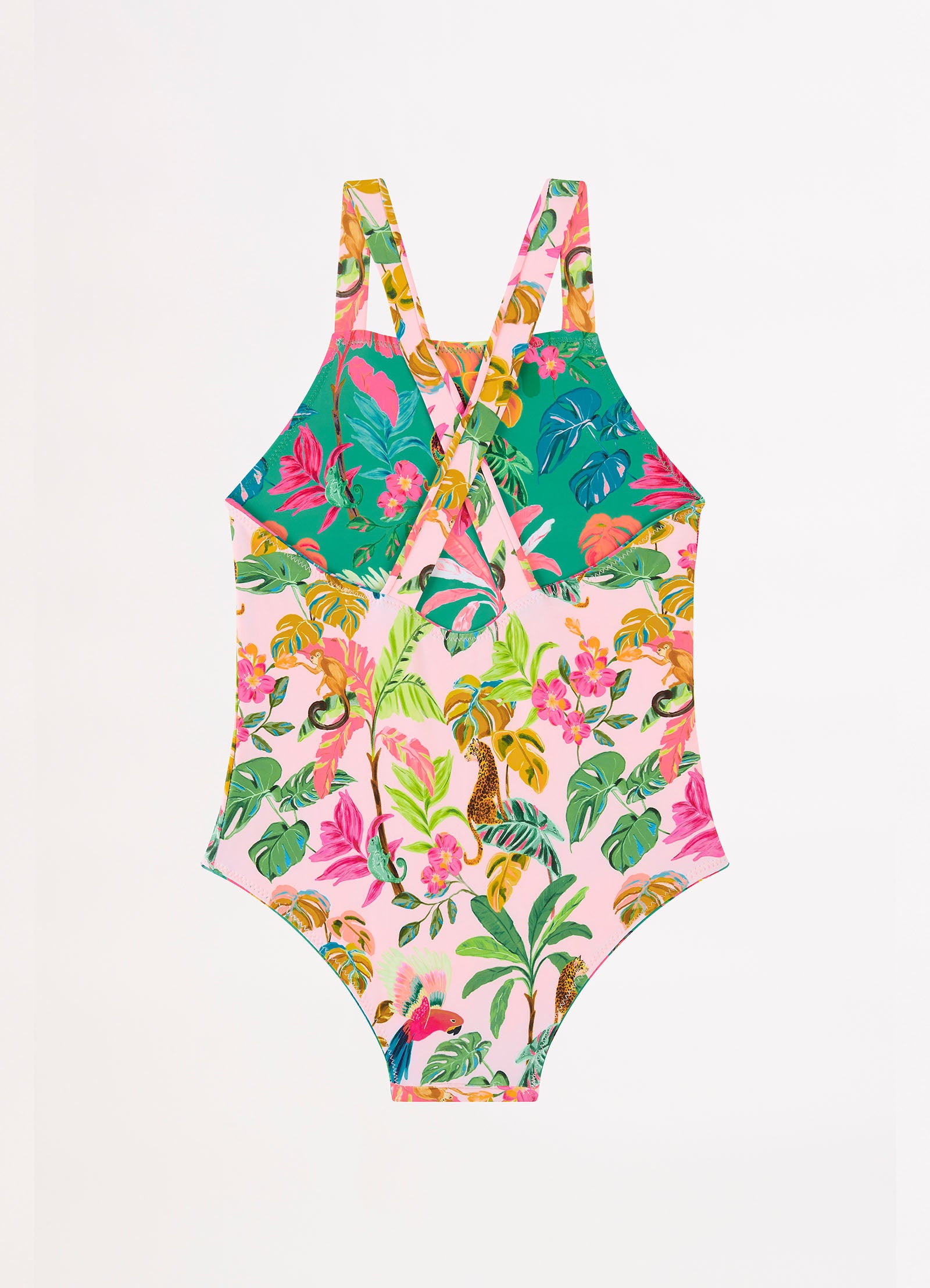 Tropical Dreams Girls Reversible One Piece - Tropical - Tropical view 6