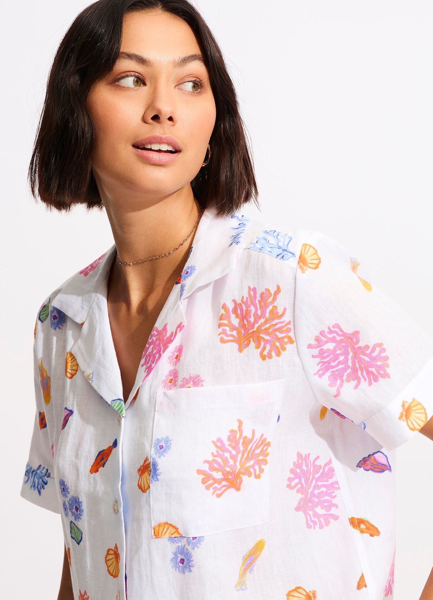 Under The Sea Beach Shirt - White - White view 6