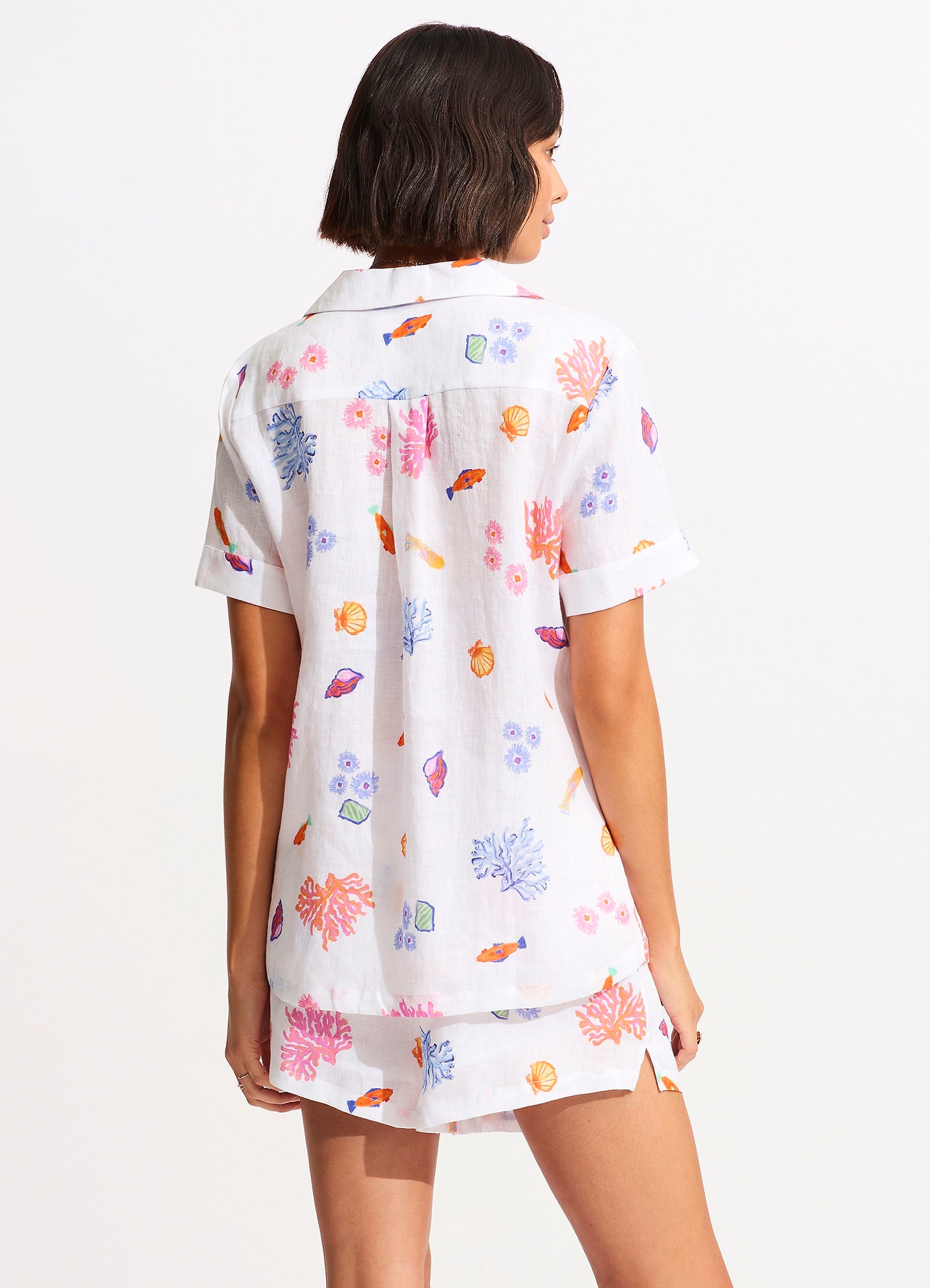 Under The Sea Beach Short - White - White view 4