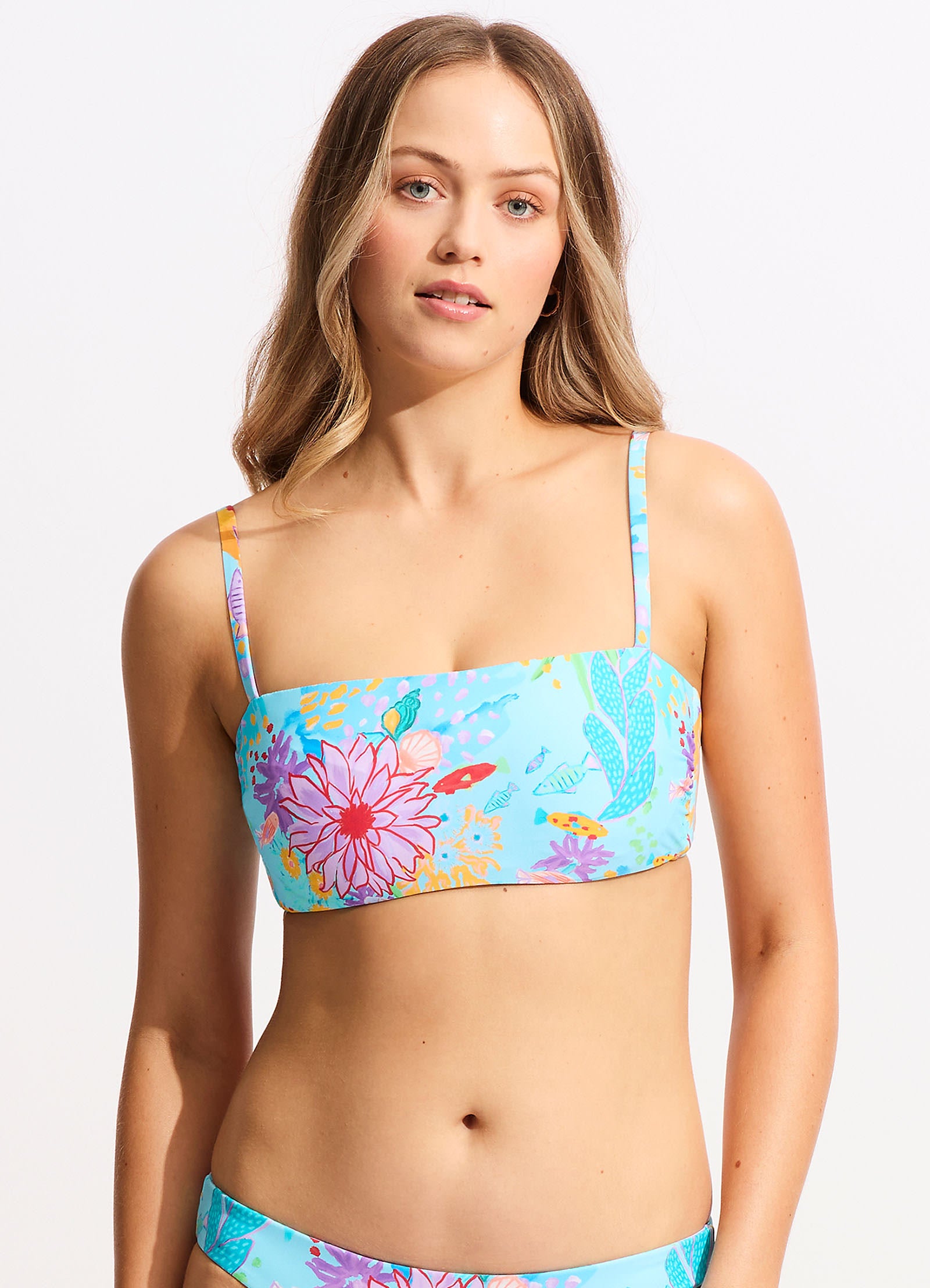 Under The Sea DD Tank Bikini Top - Blue Mist - Blue Mist