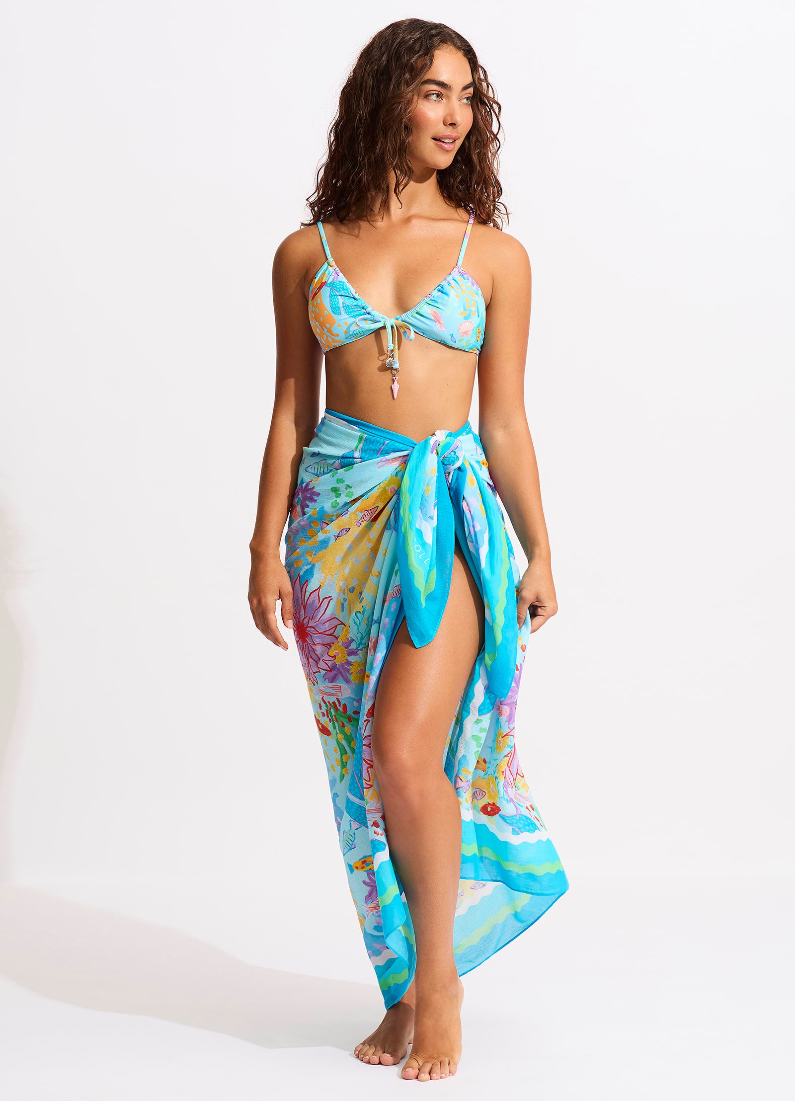 Under The Sea Sarong - Blue Mist - Blue Mist