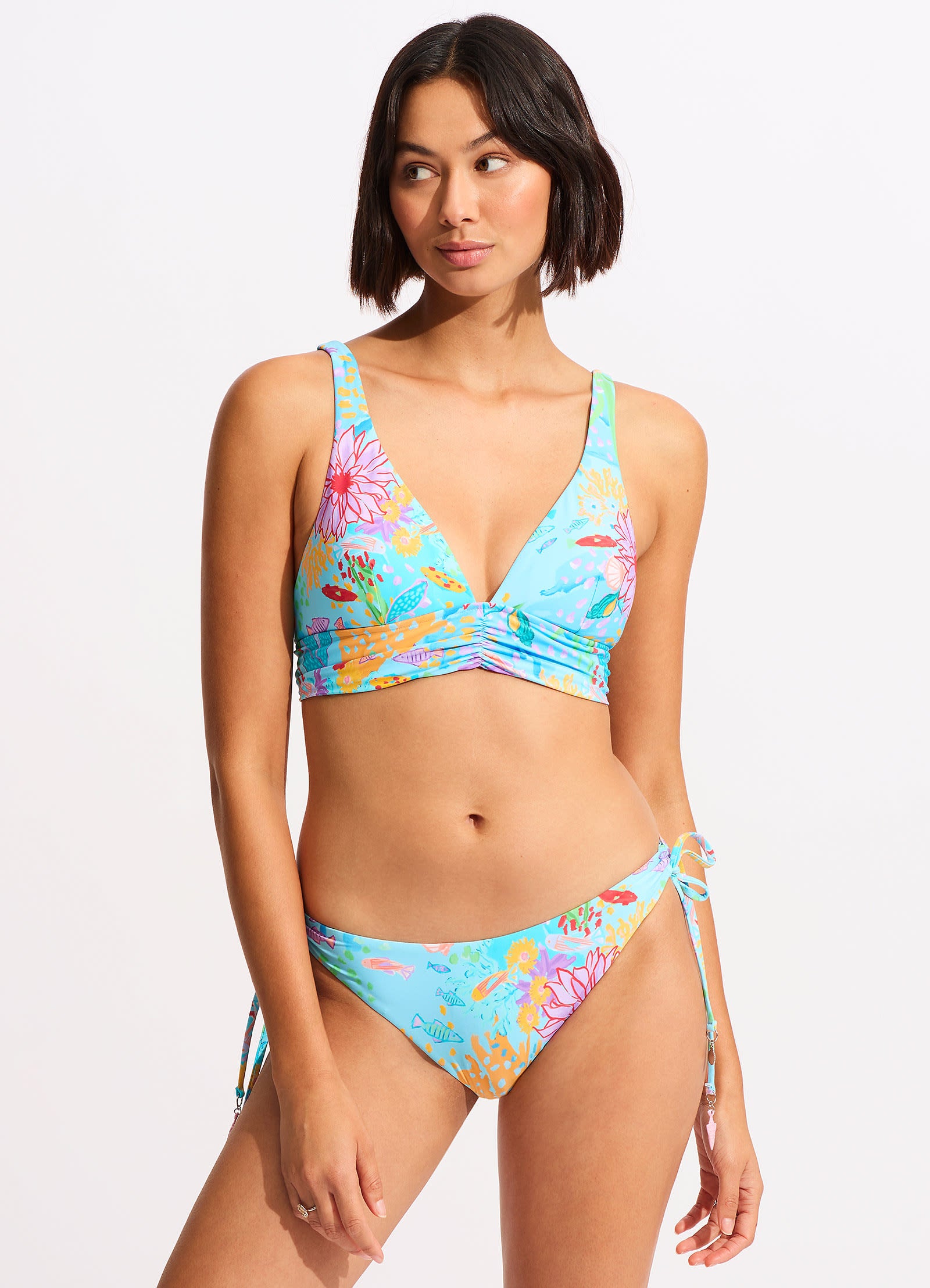 Under The Sea Triangle Bikini Top - Blue Mist - Blue Mist view 2