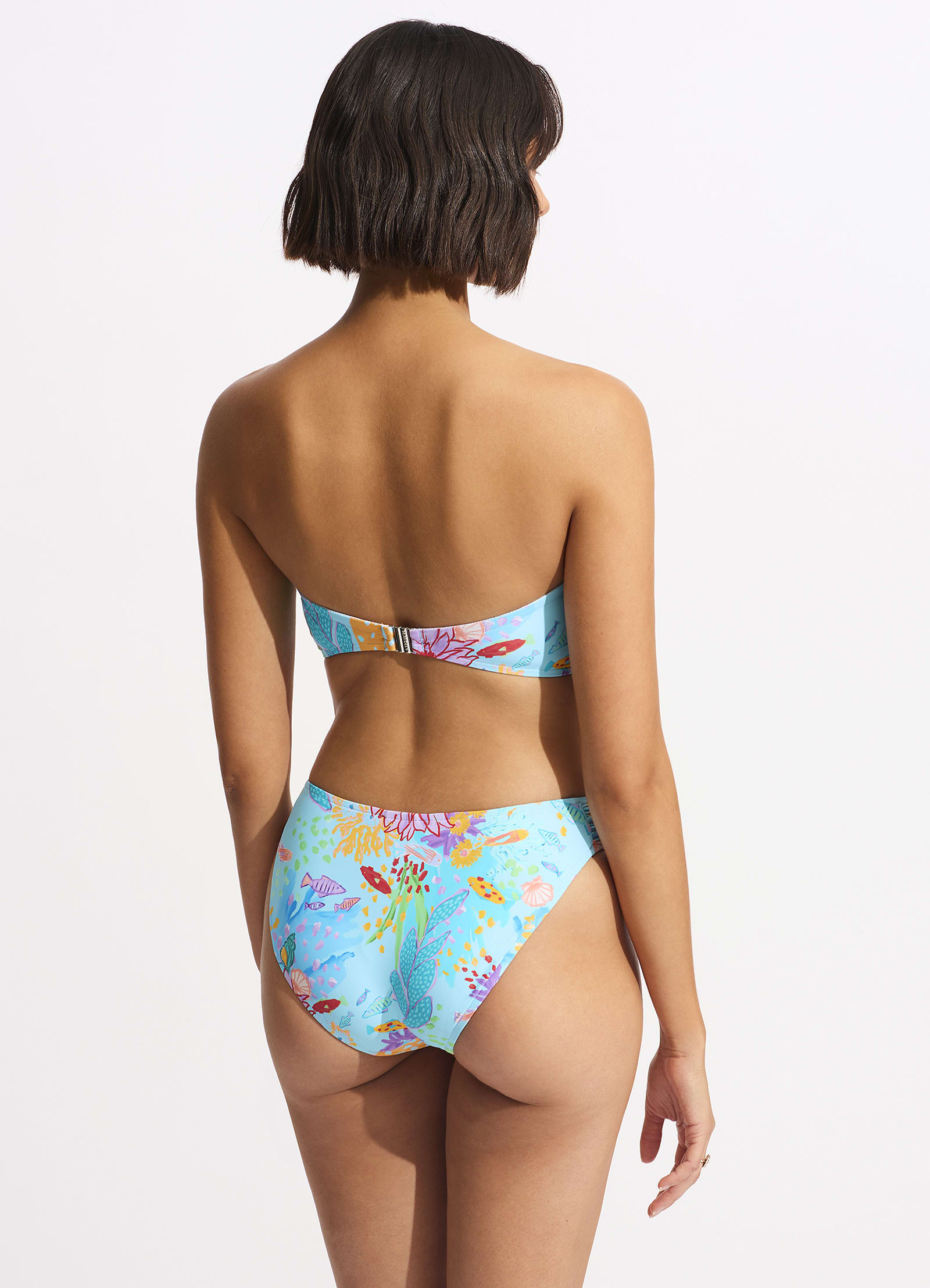 Under The Sea Twist Bandeau Bikini Top - Blue Mist - Blue Mist view 4