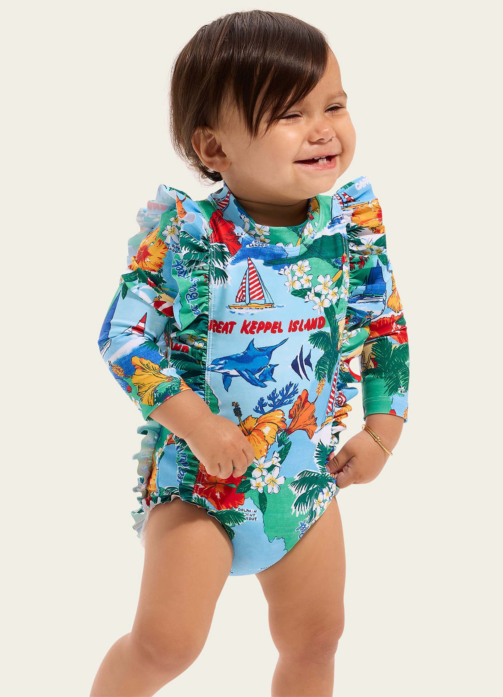 Viva Vacation Frill Sunsuit - Viva Vacation