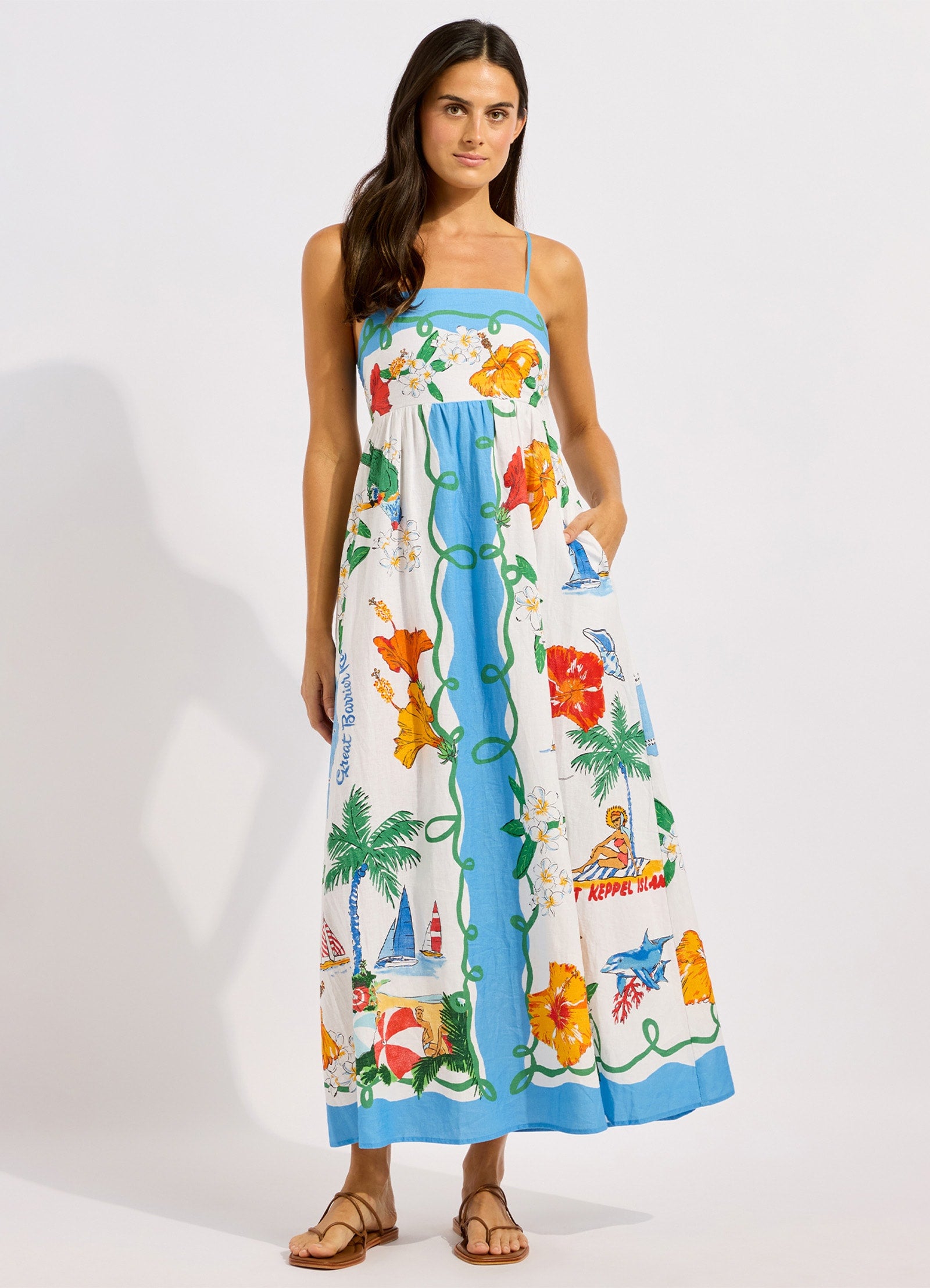 Viva Vacation Maxi Dress - Powder Blue