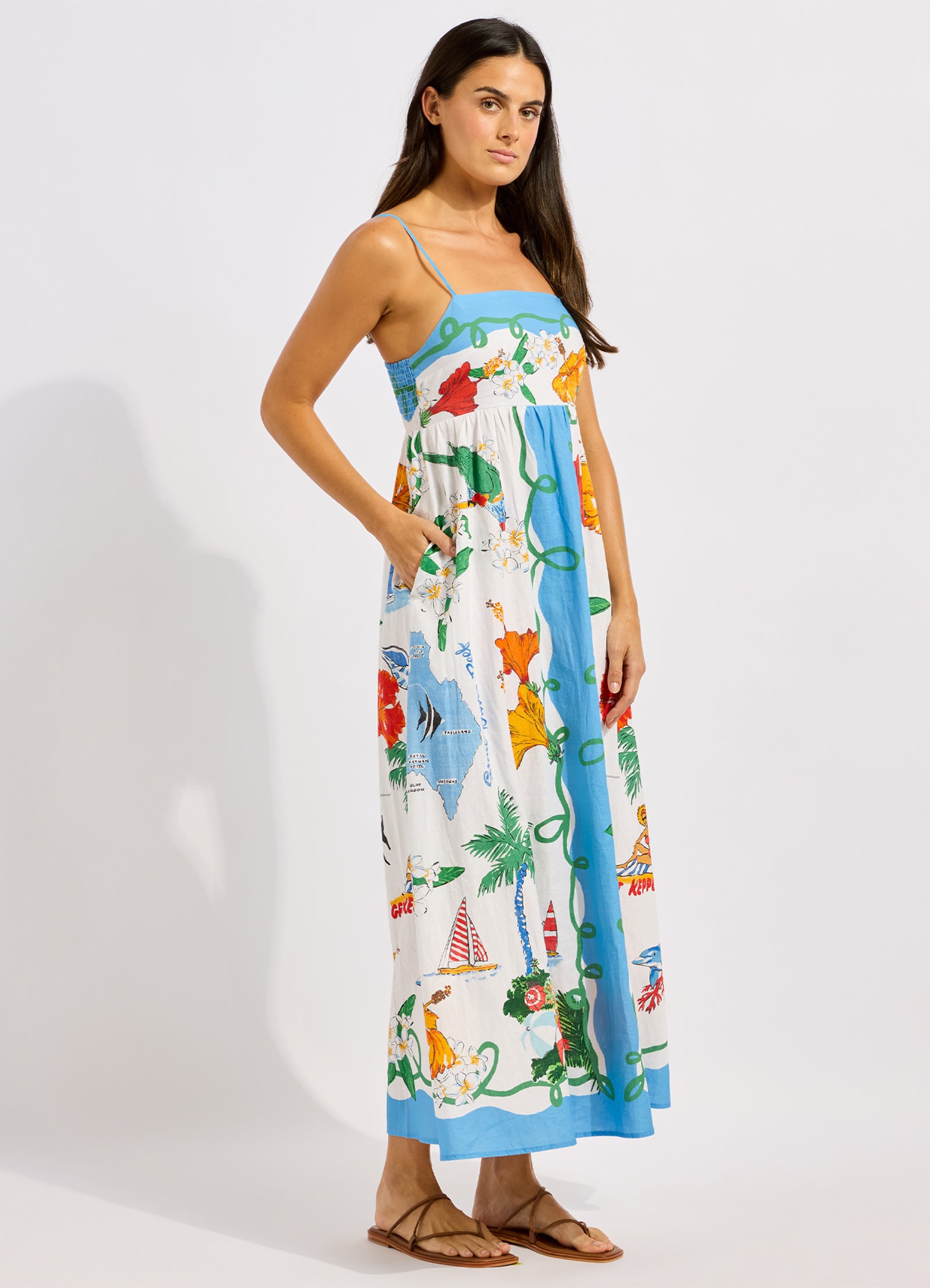 Viva Vacation Maxi Dress - Powder Blue view 2