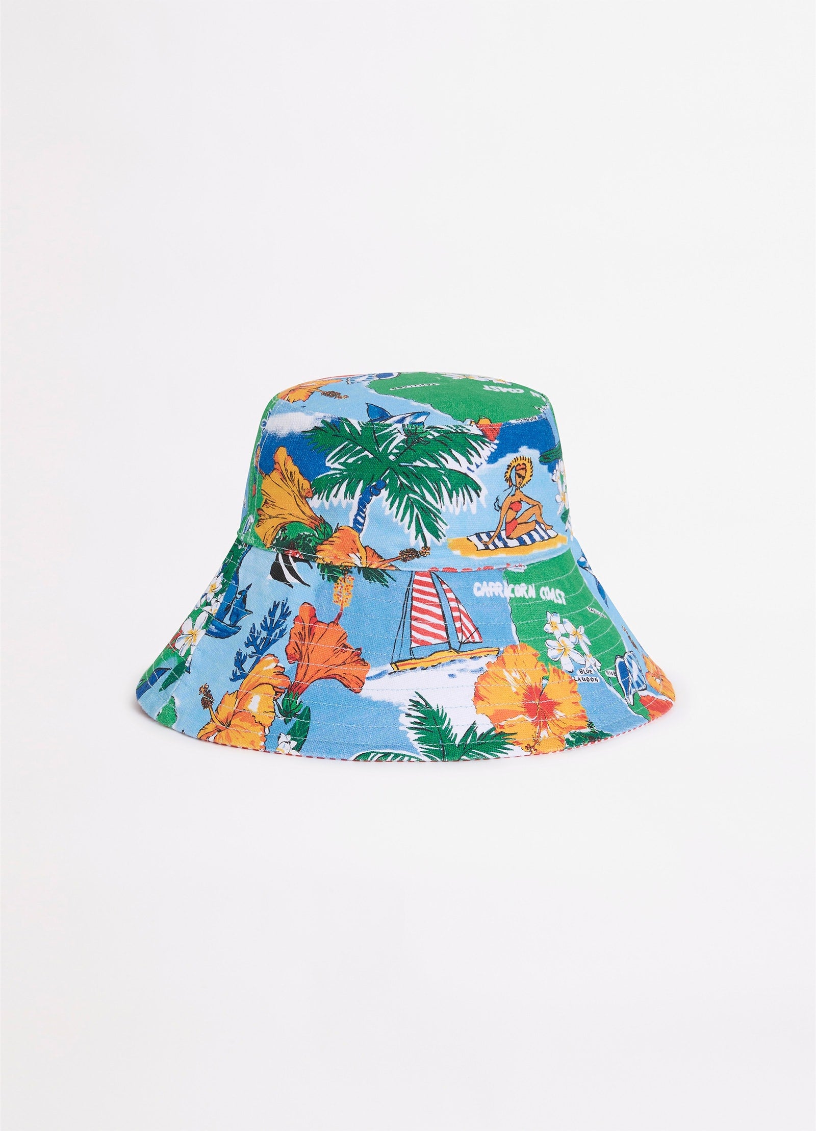 Viva Vacation Oversized Bucket Hat - Powder Blue view 2