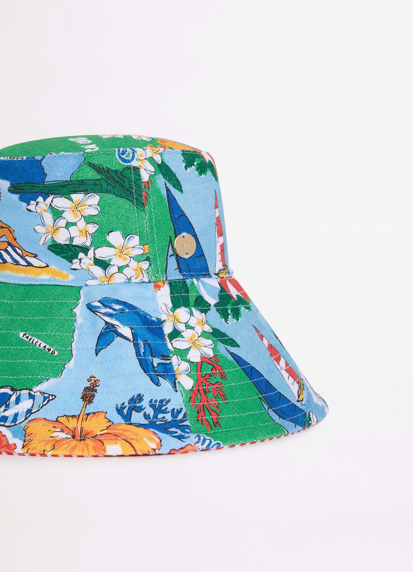Viva Vacation Oversized Bucket Hat - Powder Blue view 3