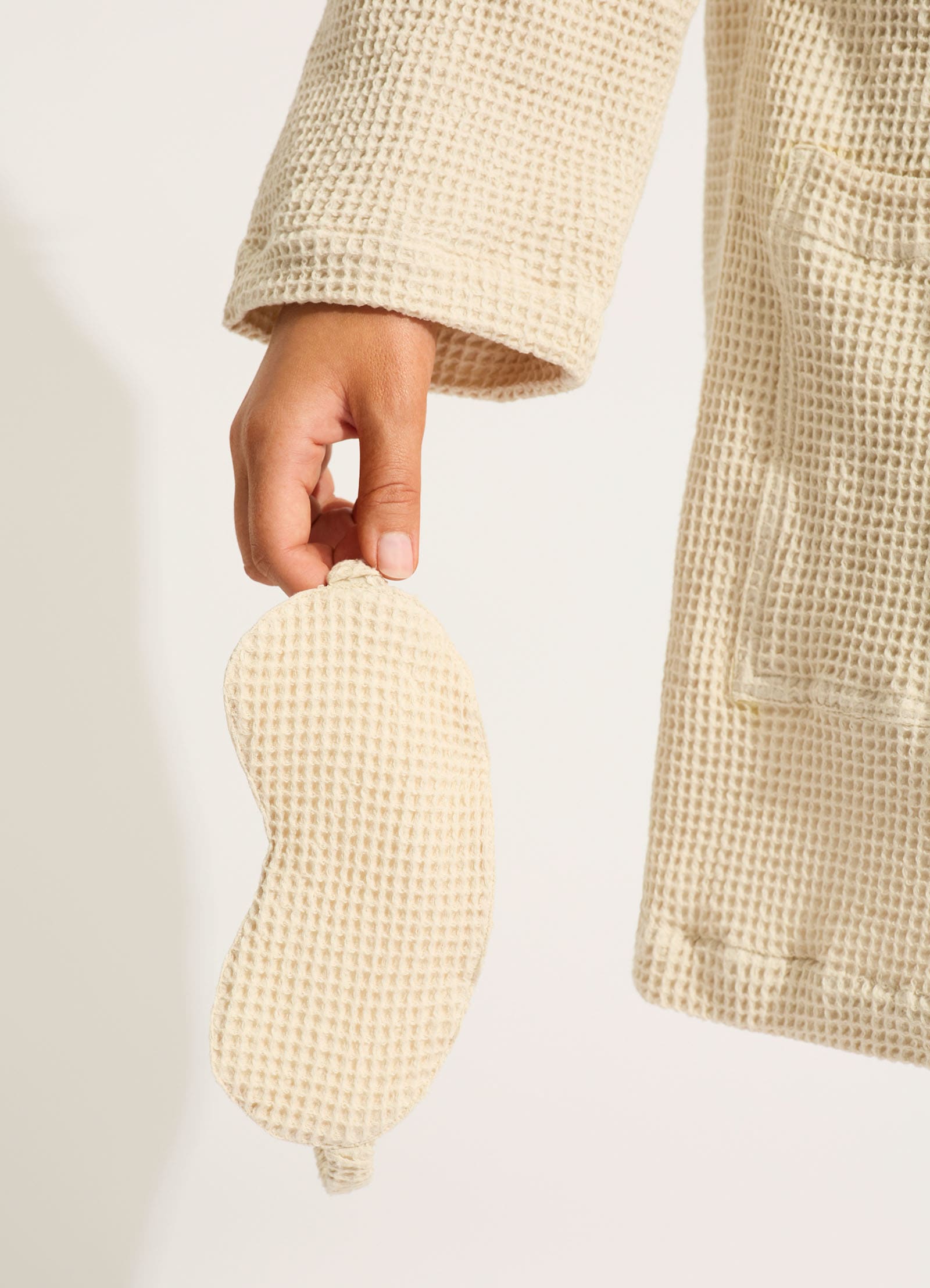 Waffle Sleep Set - Sand - Sand view 2