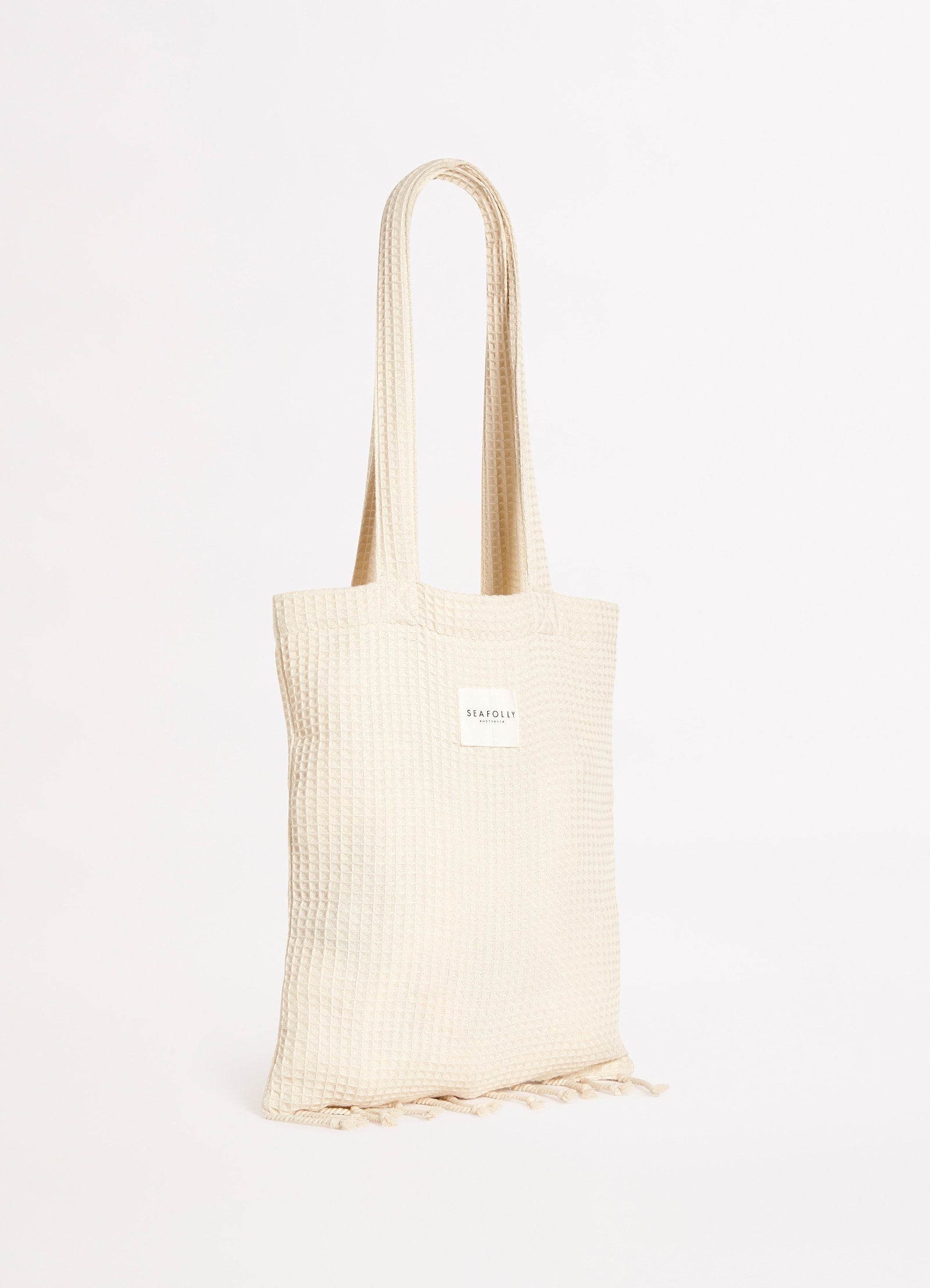 Waffle Towel & Tote Set - Sand - Sand view 3