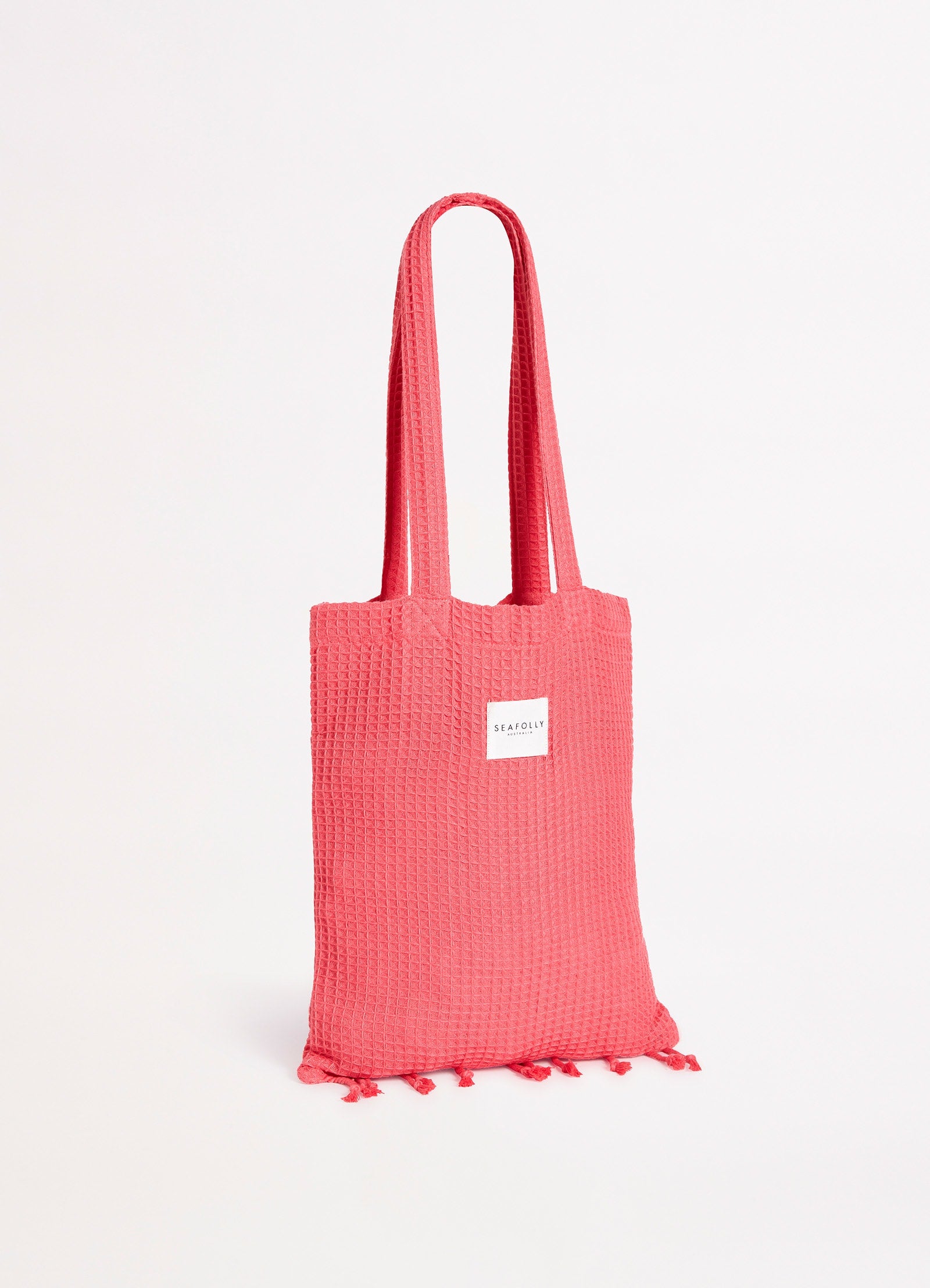 Waffle Towel & Tote Set - Sun Kissed Coral - Sun Kissed Coral view 3