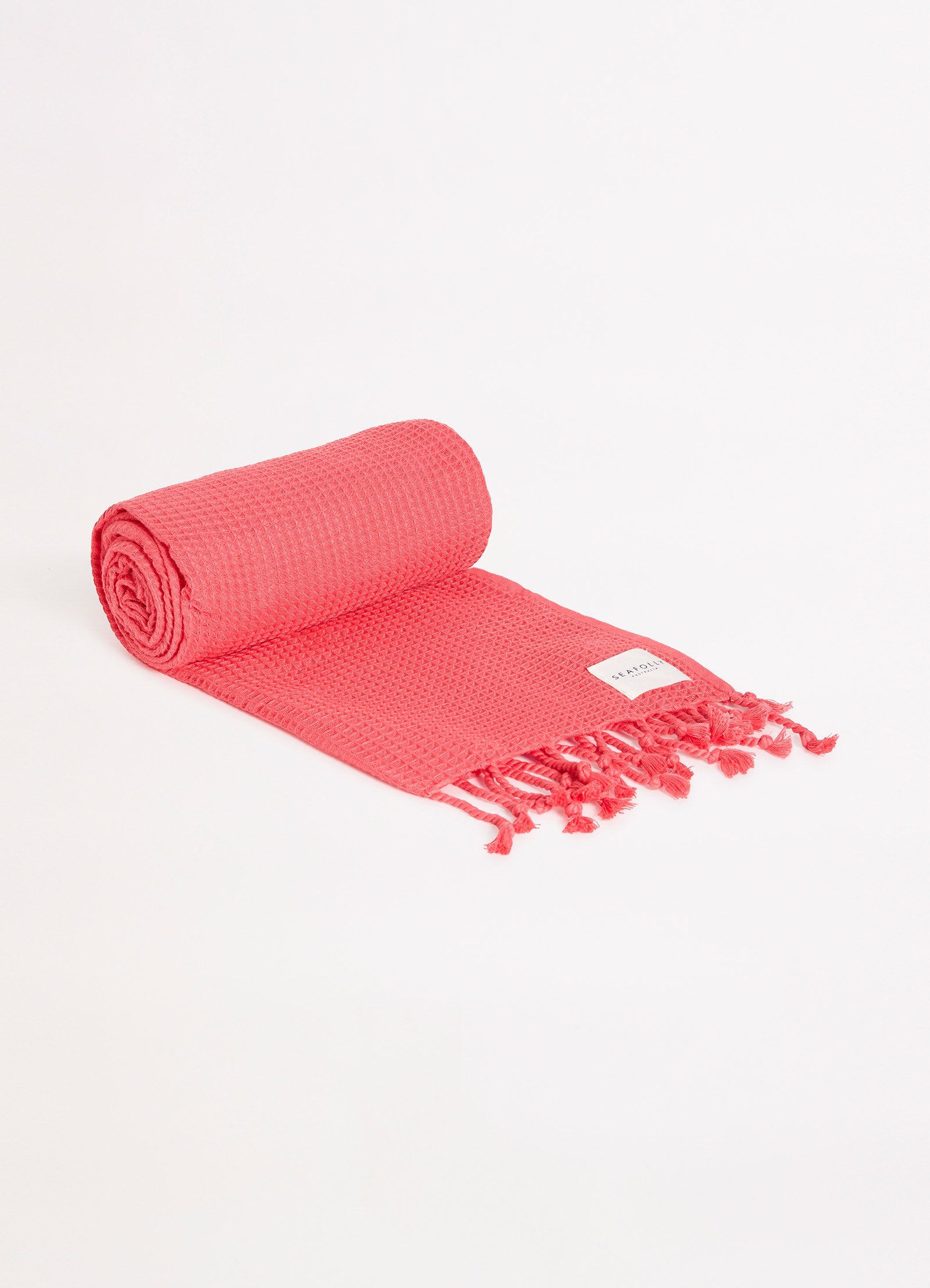 Waffle Towel & Tote Set - Sun Kissed Coral - Sun Kissed Coral view 6