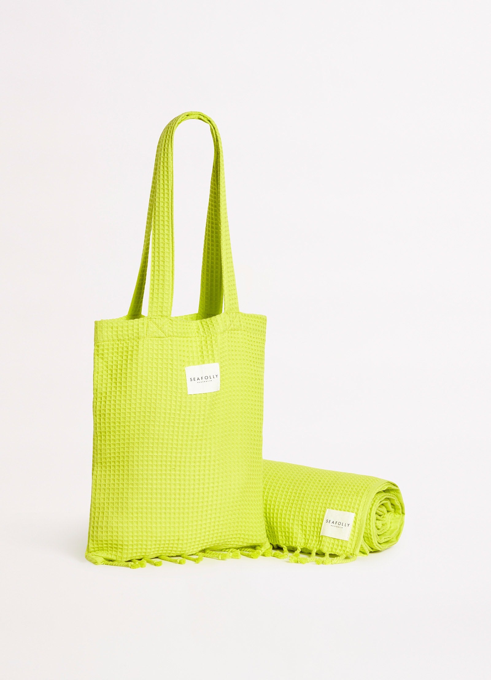 Waffle Towel & Tote Set - Wild Lime - Wild Lime view 2