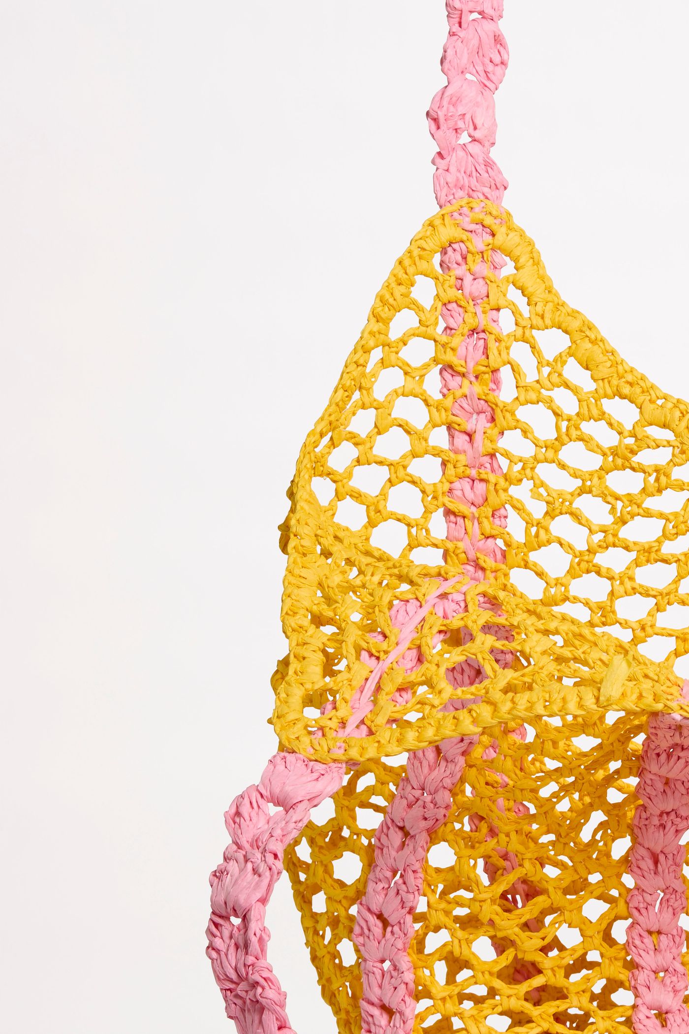 Waves Woven Tote - Pink/Yellow - Pink/Yellow view 4