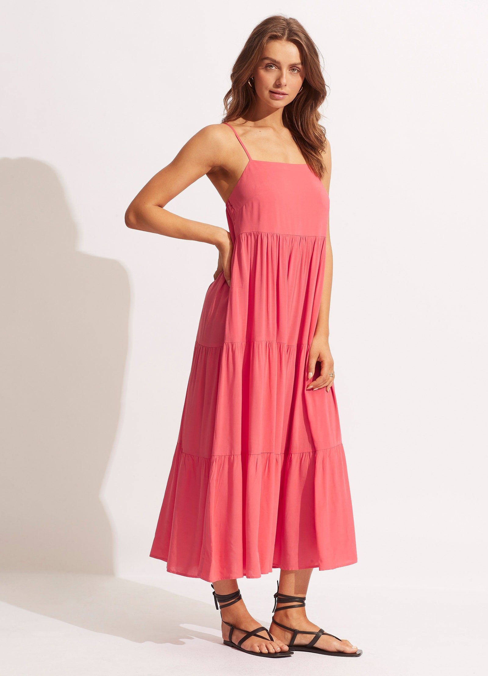 Weekend Tier Dress - Sun Kissed Coral - Sun Kissed Coral view 2