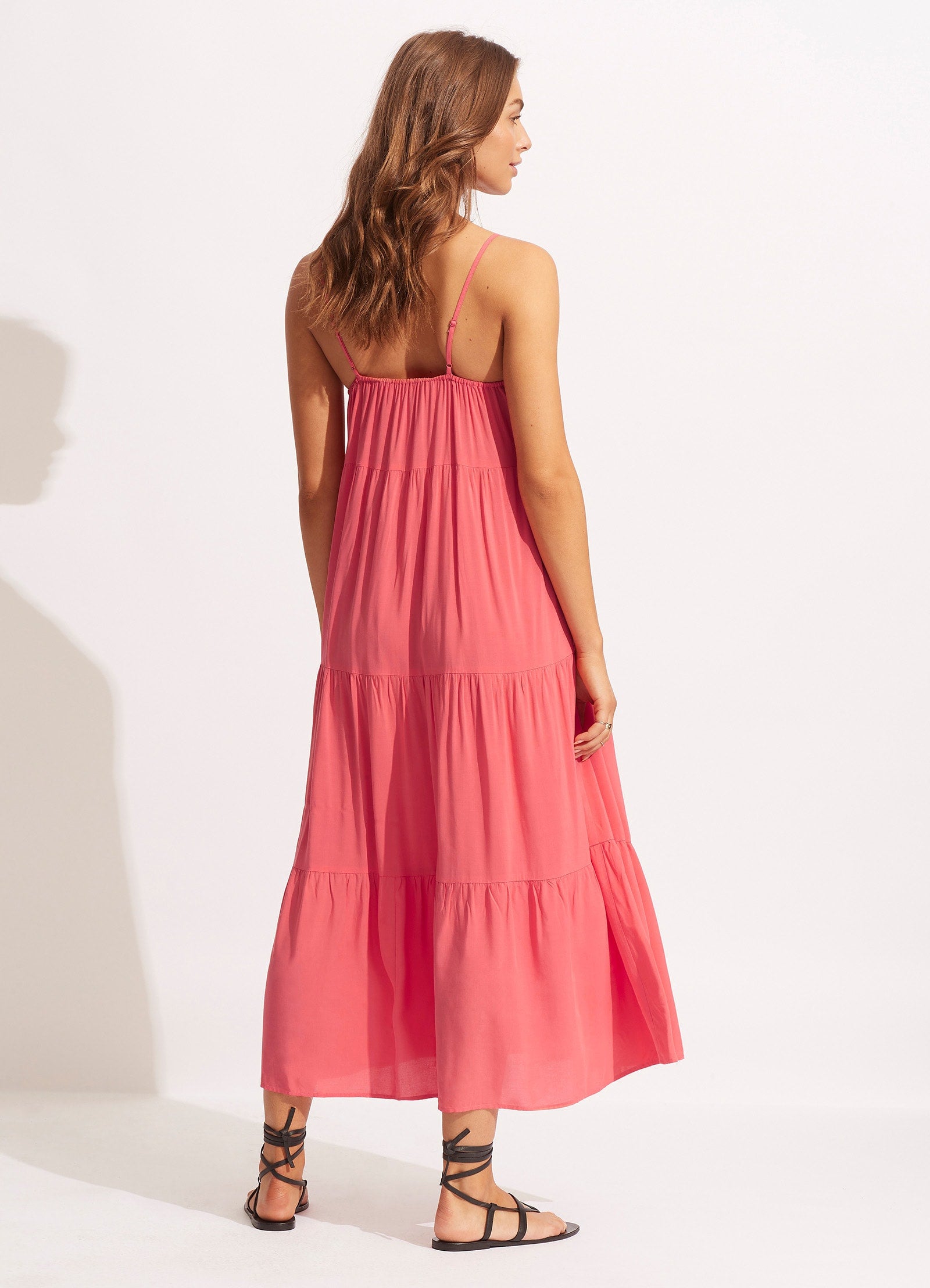 Weekend Tier Dress - Sun Kissed Coral - Sun Kissed Coral view 3