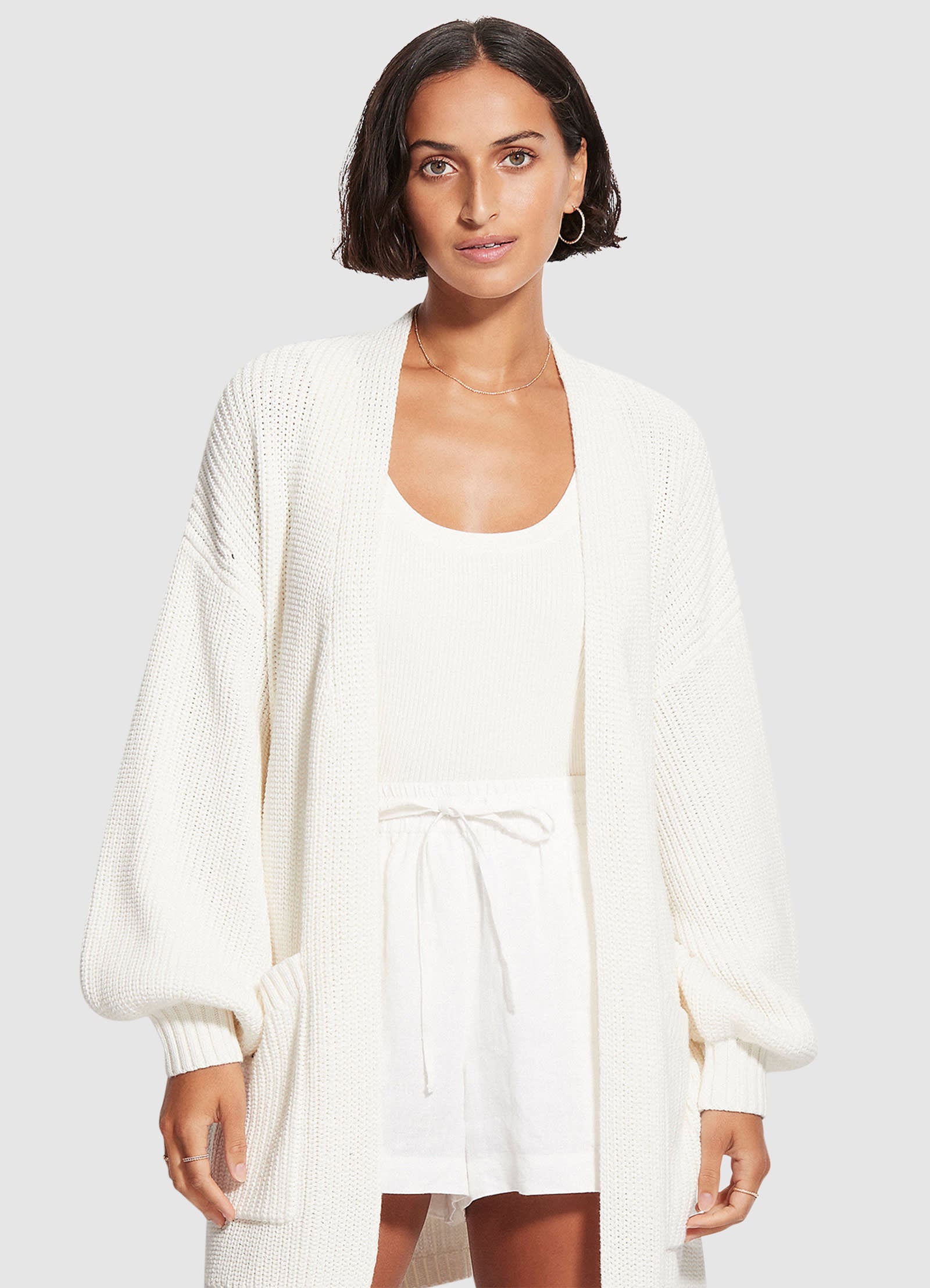 White Wash Knit - White - White view 4