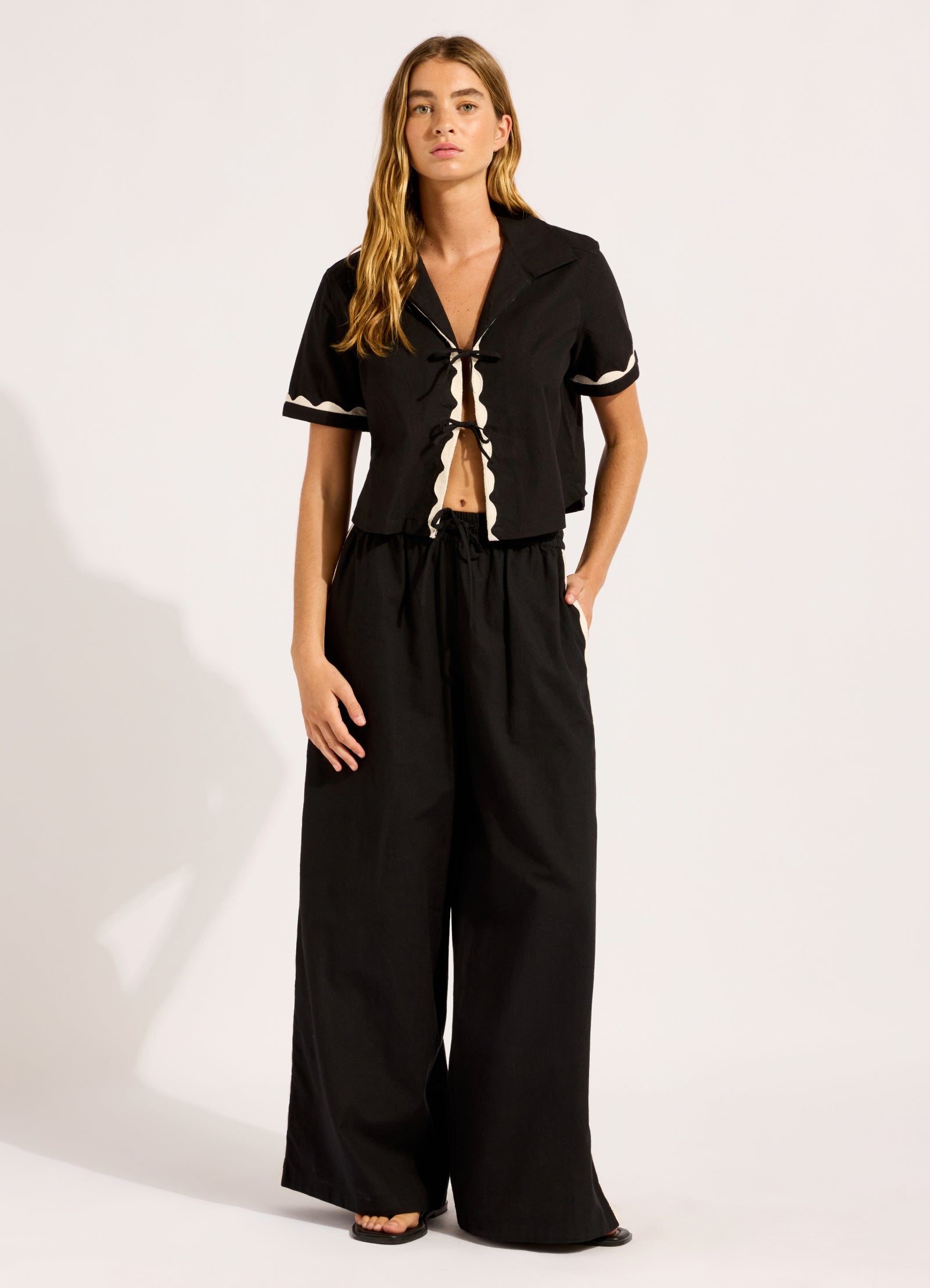 Wide Leg Pant - Black