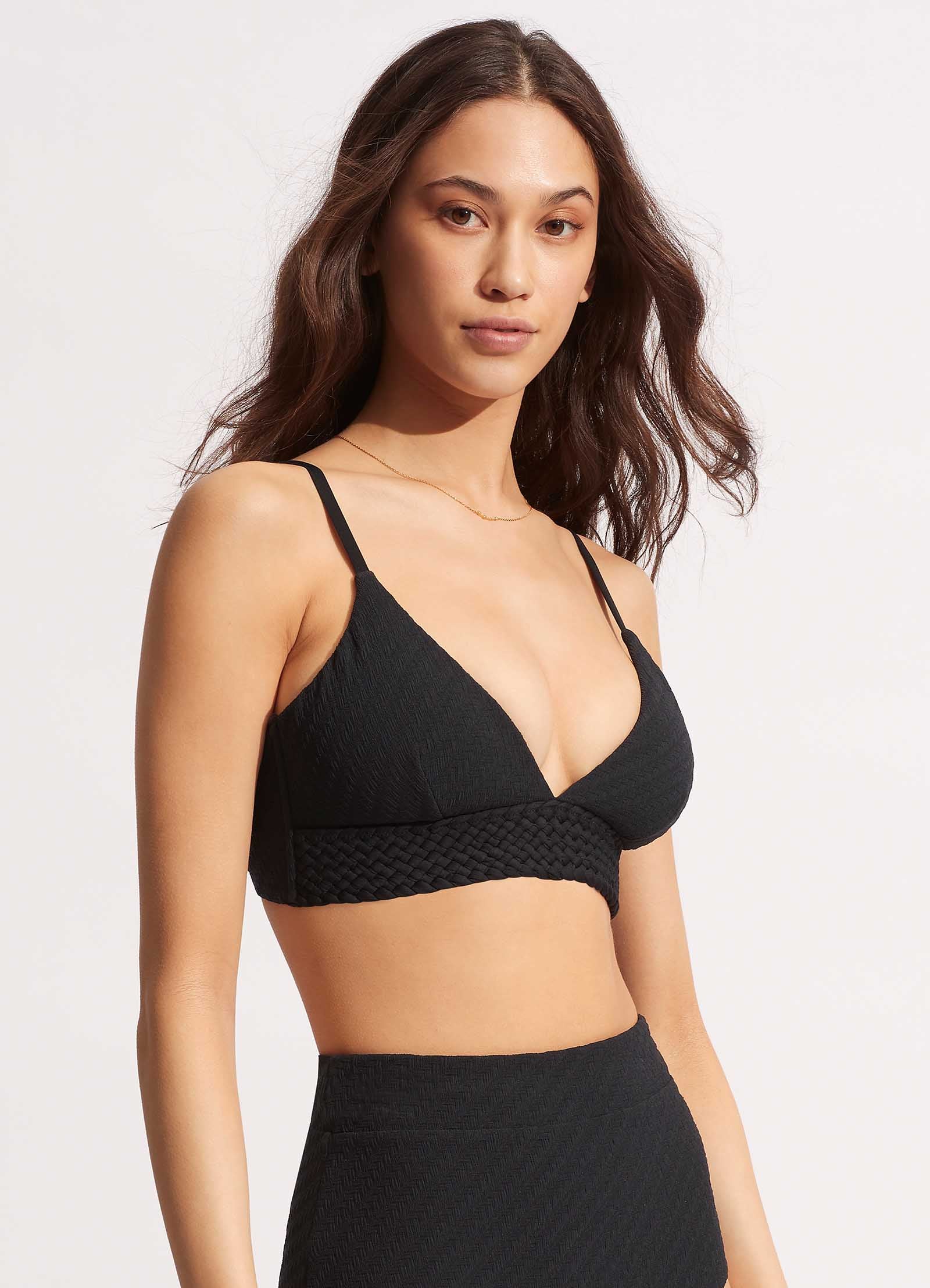 Willow Banded Bralette - Black - Black view 4