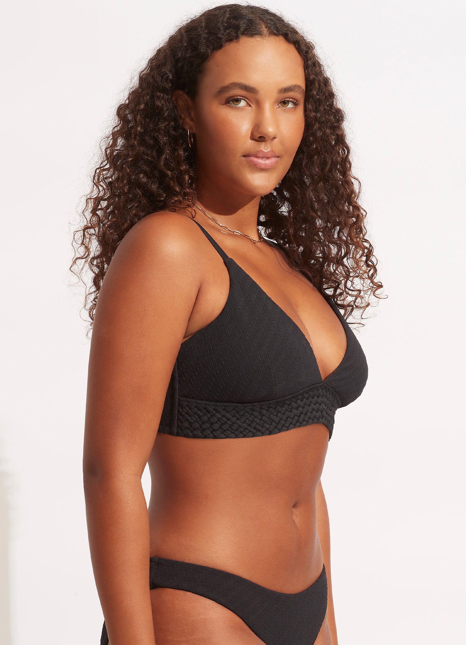 Willow Banded Bralette - Black - Black view 6
