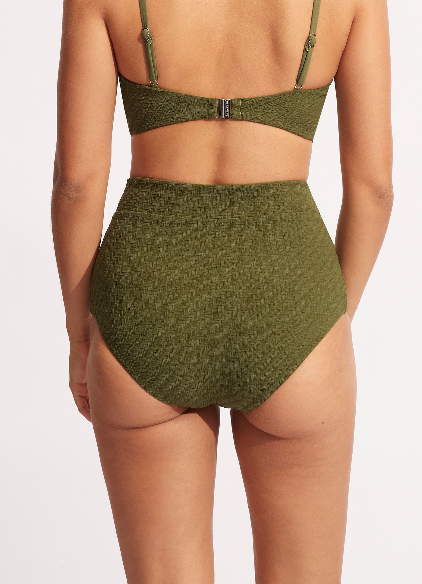 Willow High Waisted Bikini Bottom - Avocado - Avocado view 5