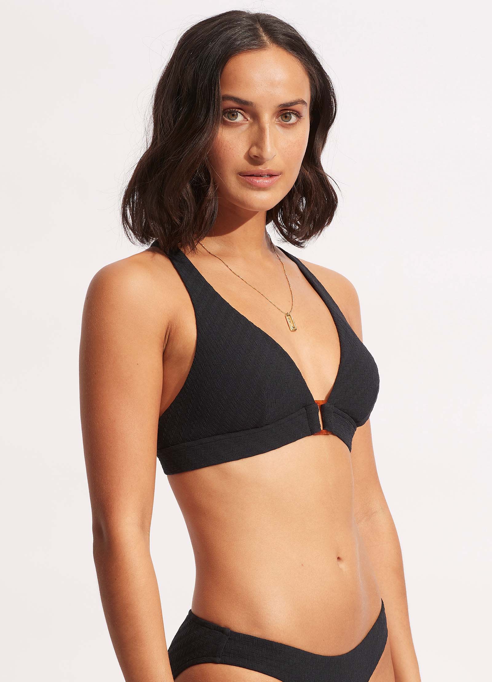 Willow Longline Tri - Black - Black view 3
