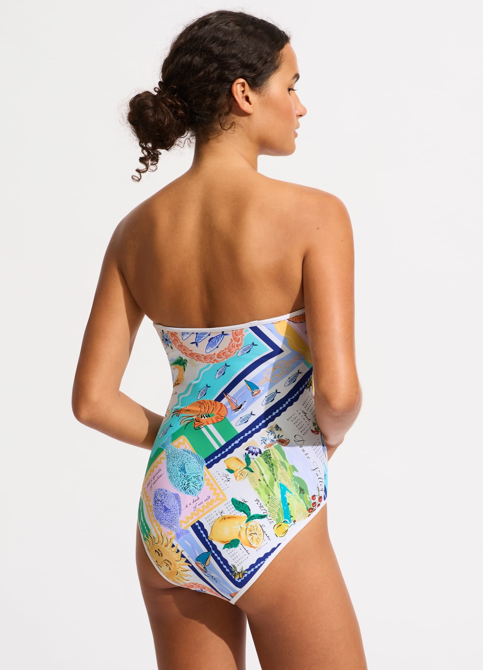 Wish You Were Here DD Bandeau One Piece - Atoll Blue - Atoll Blue view 3