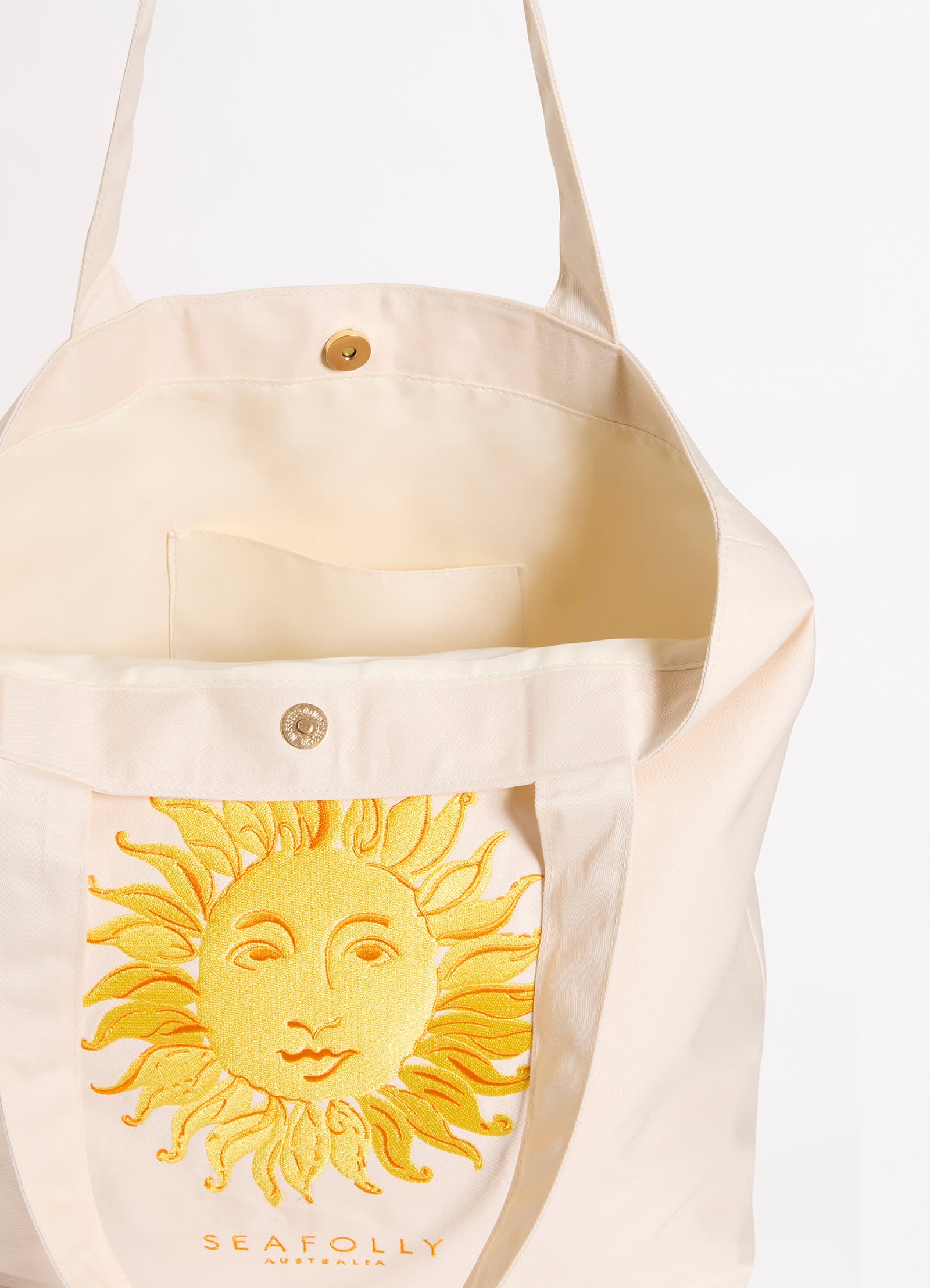 Wish You Were Here Embroidered Tote Bag - Soleil - Soleil view 4