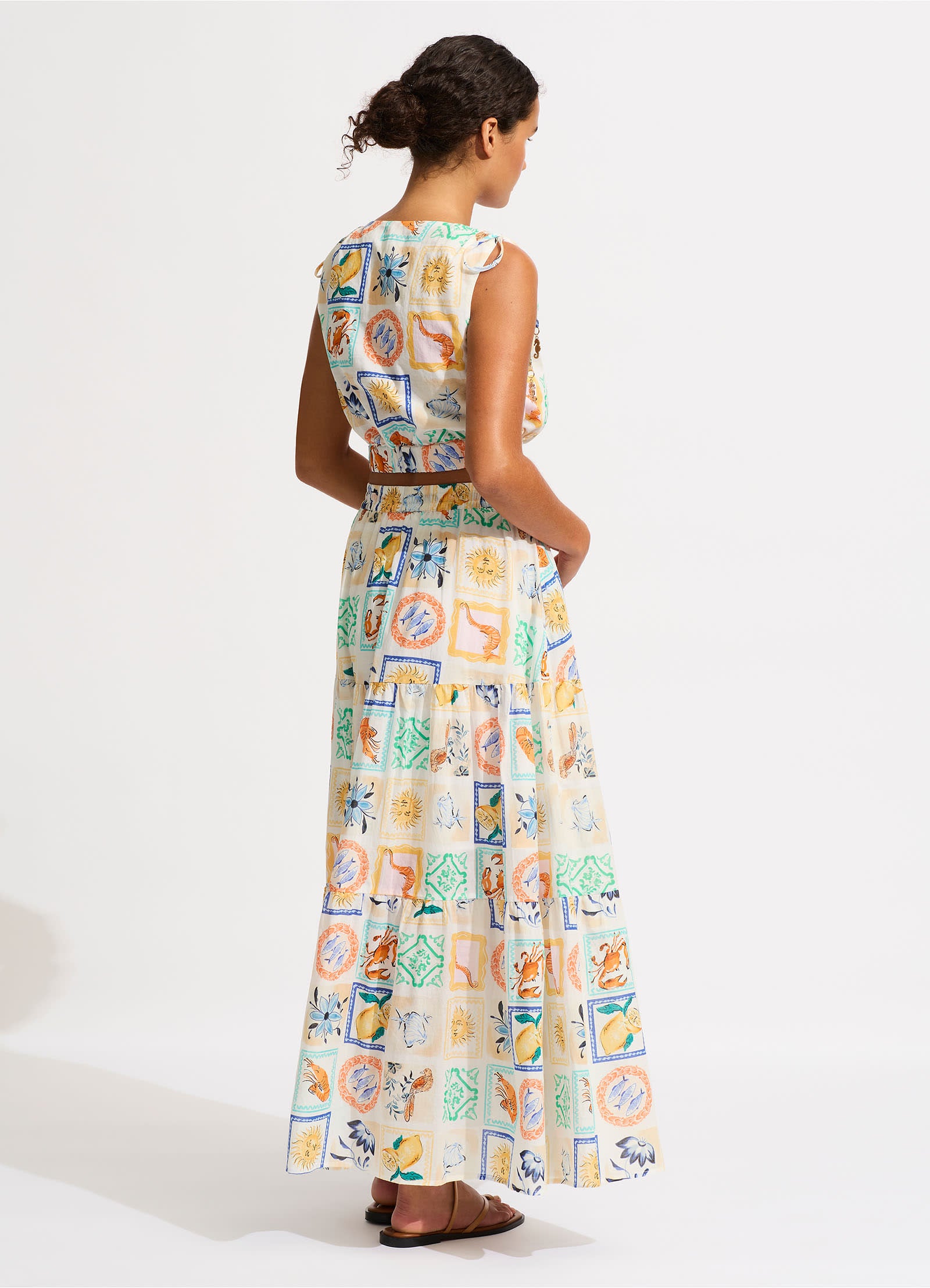 Wish You Were Here Maxi Skirt - Atoll Blue - Atoll Blue view 4